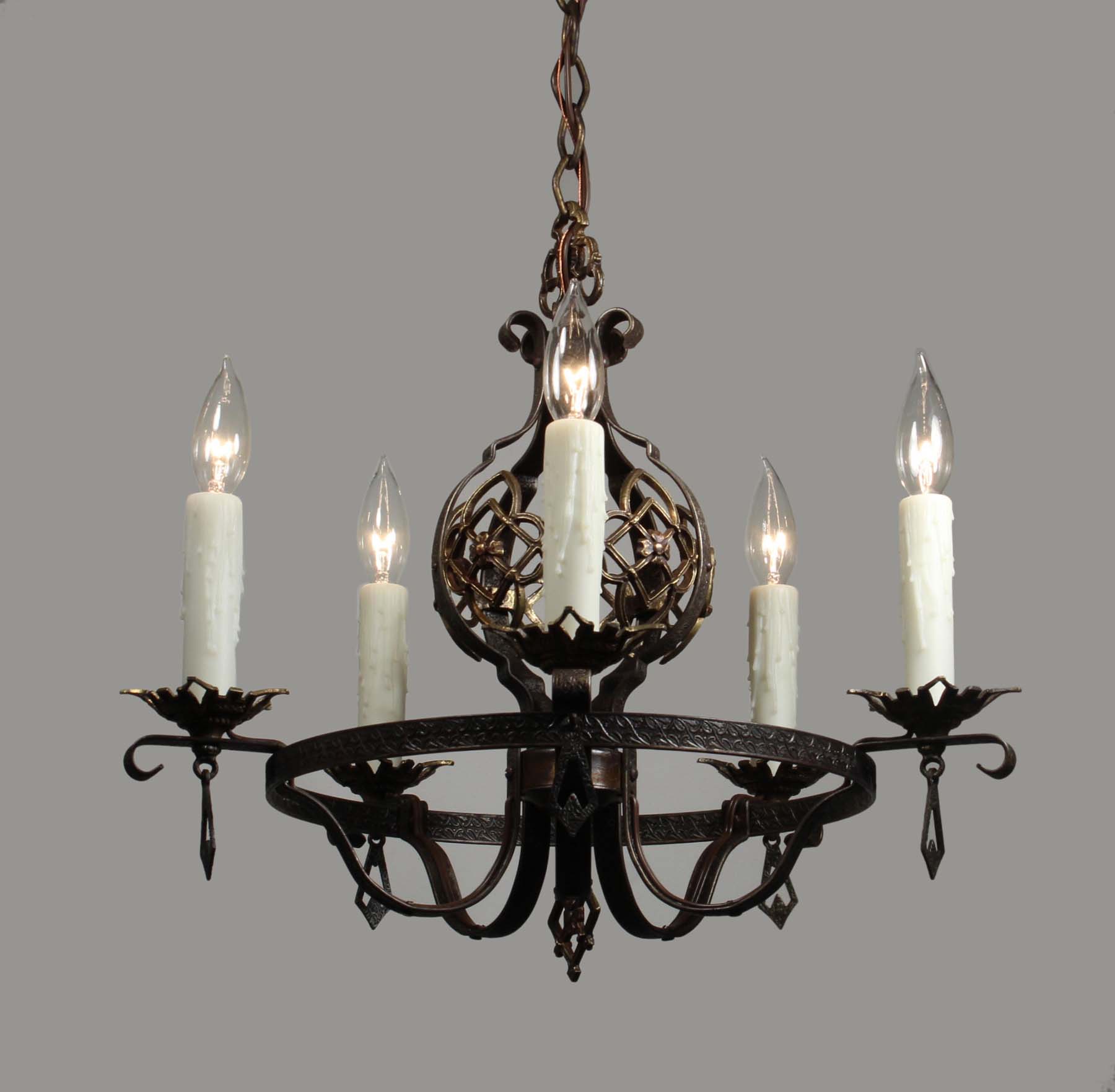 SOLD Spanish Revival Chandelier, Antique Lighting-68296