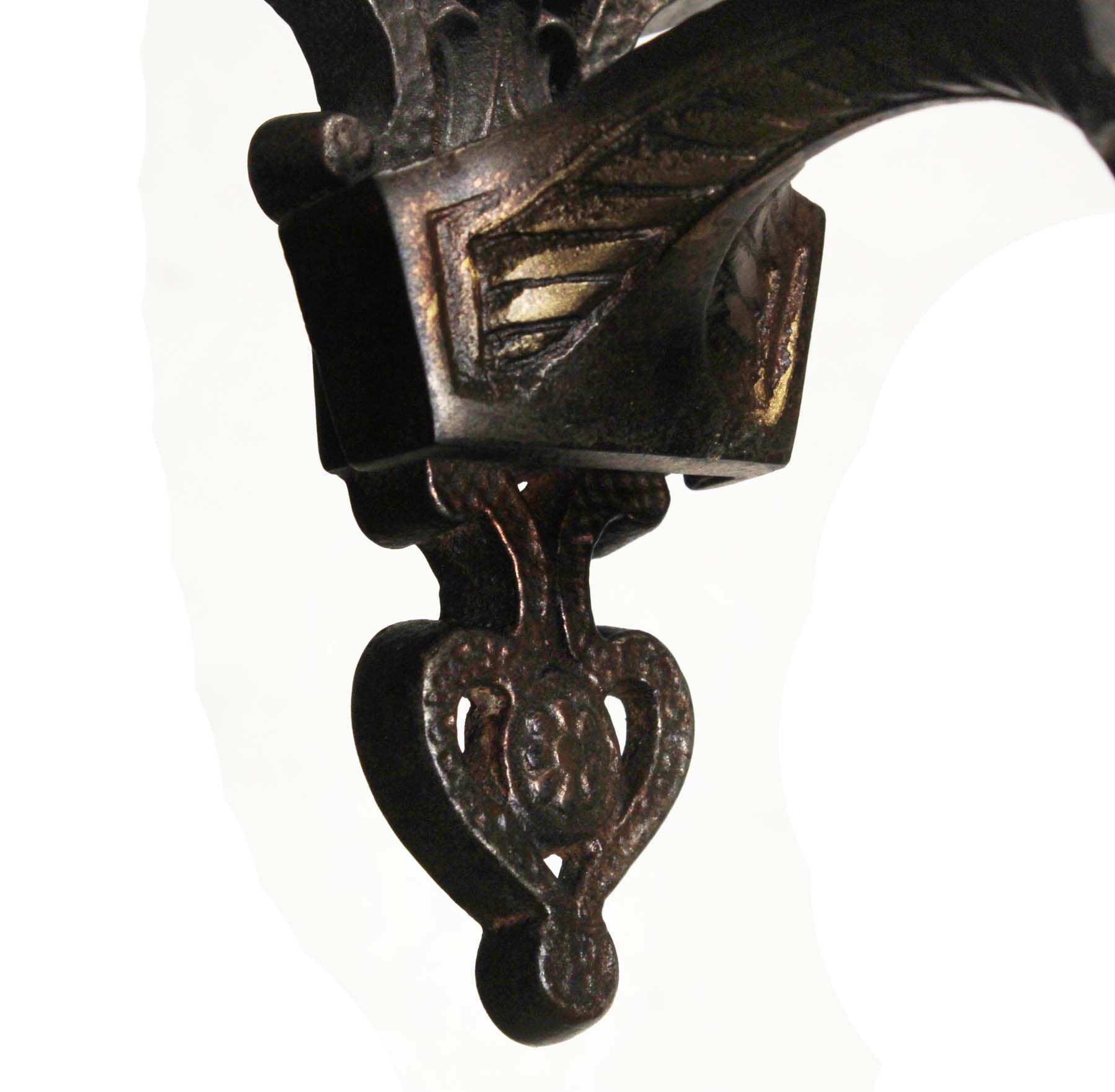 Pair of Antique Cast Iron Figural Sconces by Champion Lighting-68323