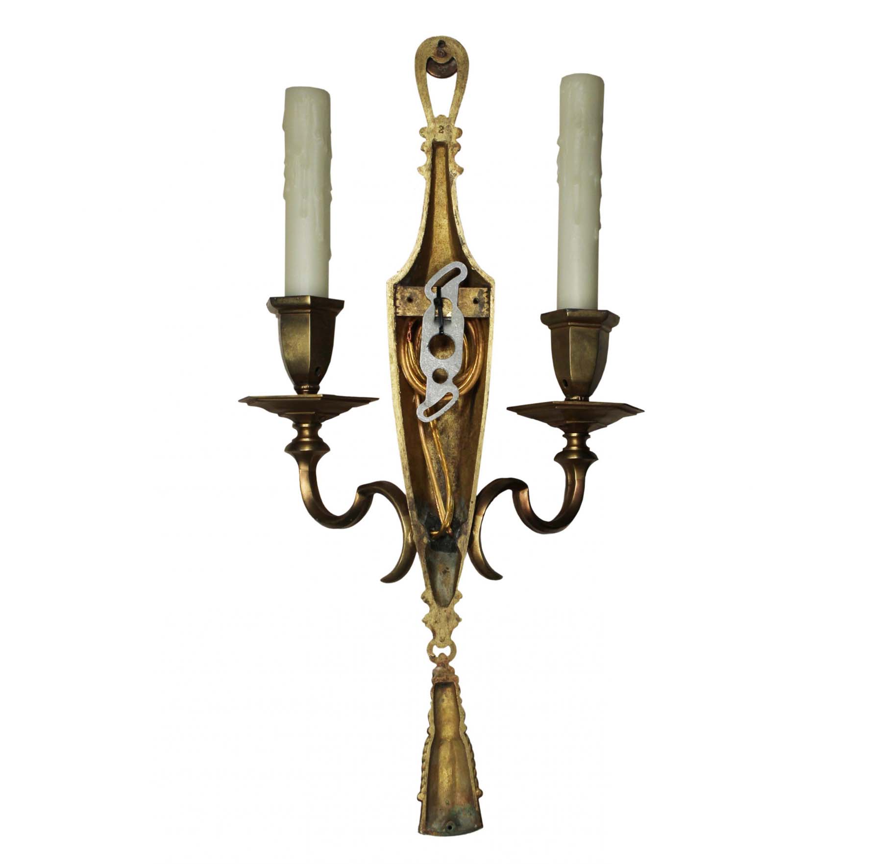 Exceptional Pairs of Antique Double-Arm Sconces, Signed E. F. Caldwell-68342