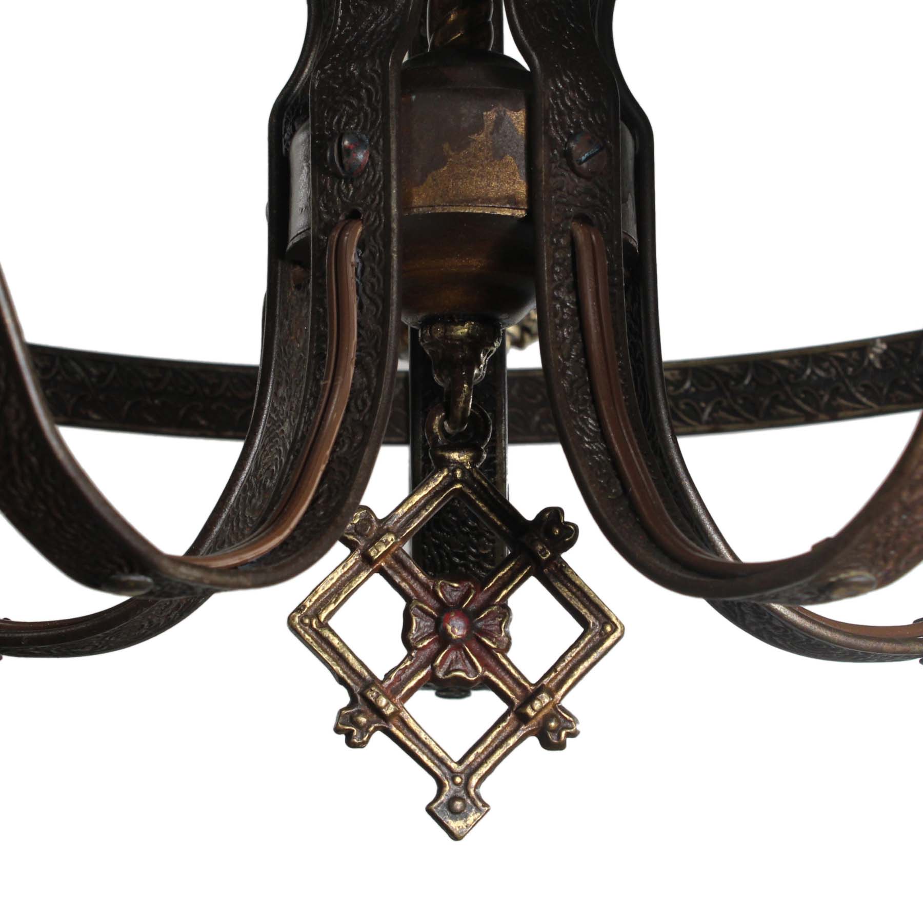 SOLD Spanish Revival Chandelier, Antique Lighting-68301