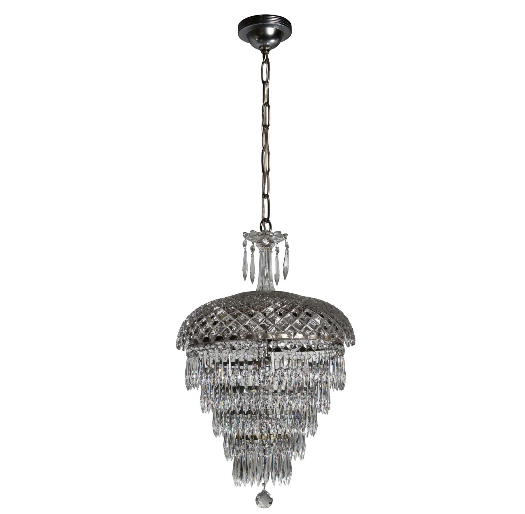 SOLD Antique Five Tier “Wedding Cake” Chandelier-68437