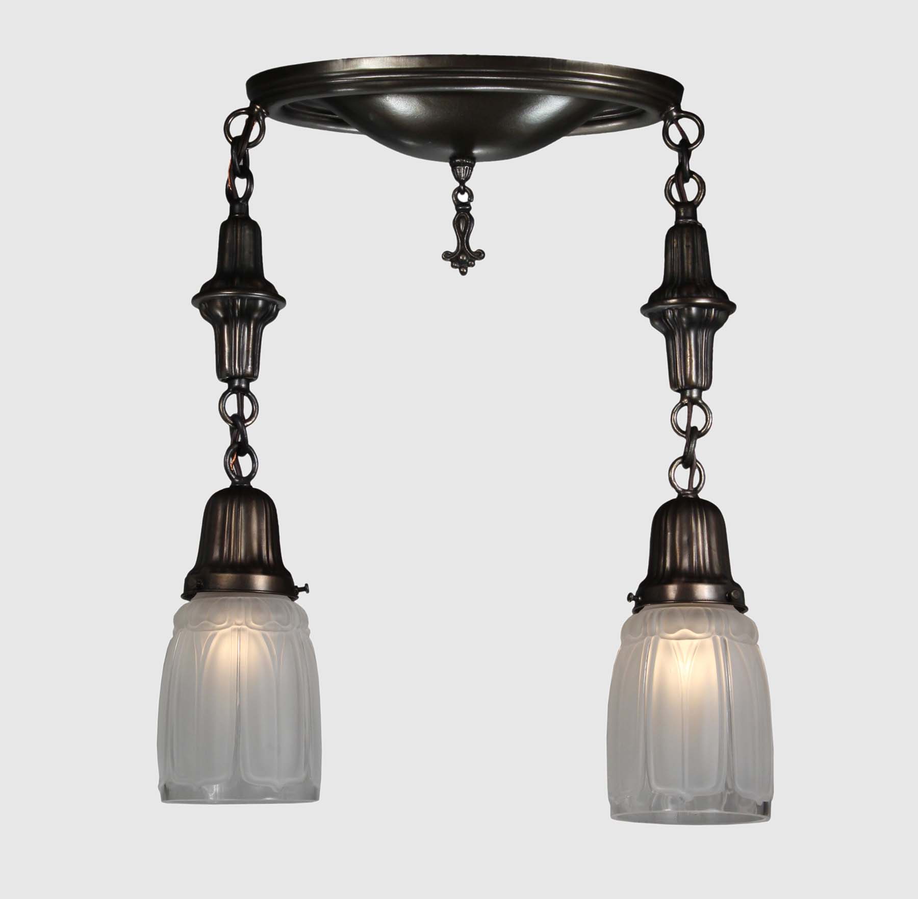 Antique Flush Mount with Glass Shades-68459