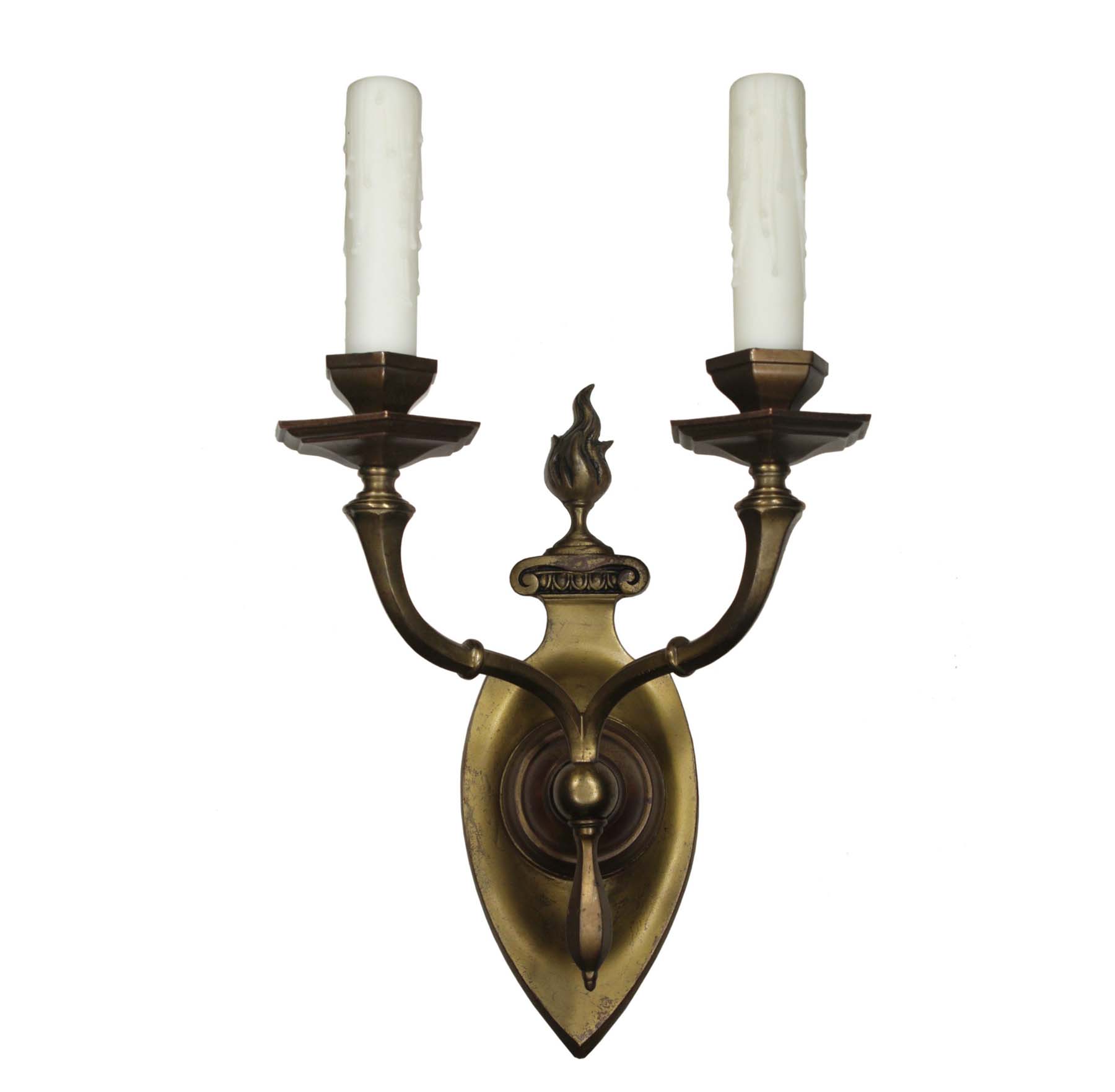 Pair of Antique Two Arm Brass Sconces, E.F. Caldwell-68575