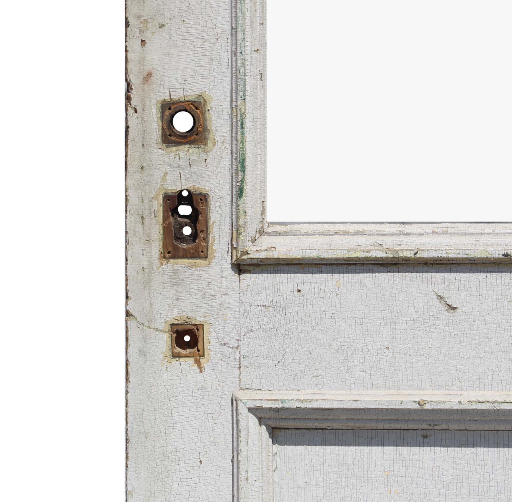 SOLD Reclaimed 36” Antique Oak Door with Glass-68593