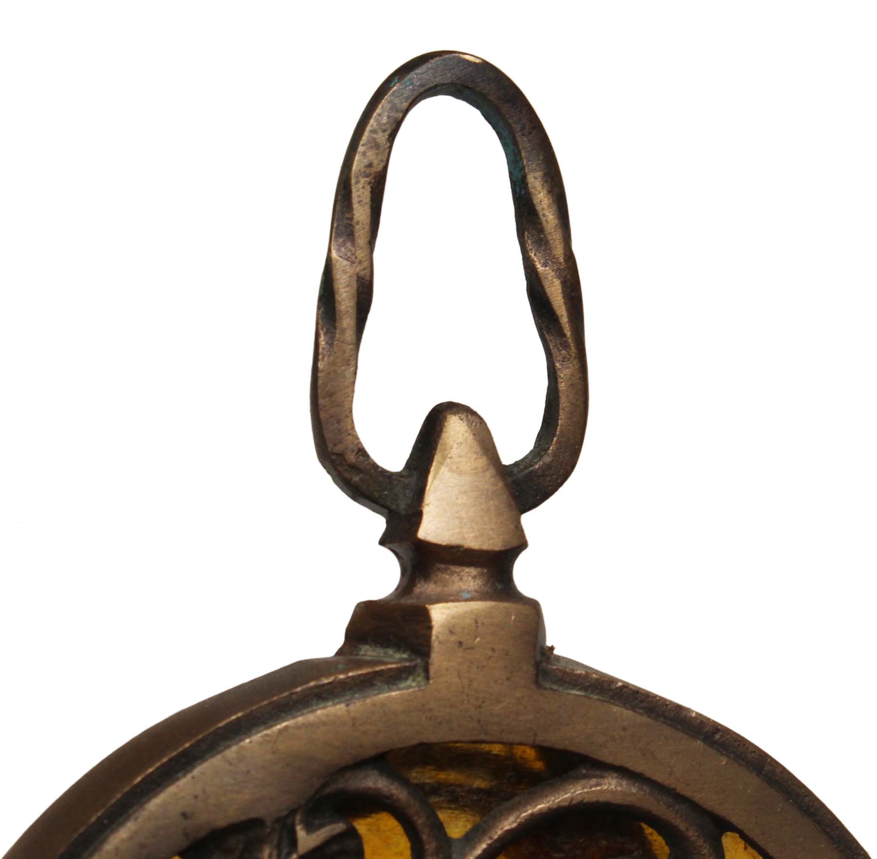 SOLD Matching Antique Cast Bronze Sconces with Mica, c. 1920s -68557