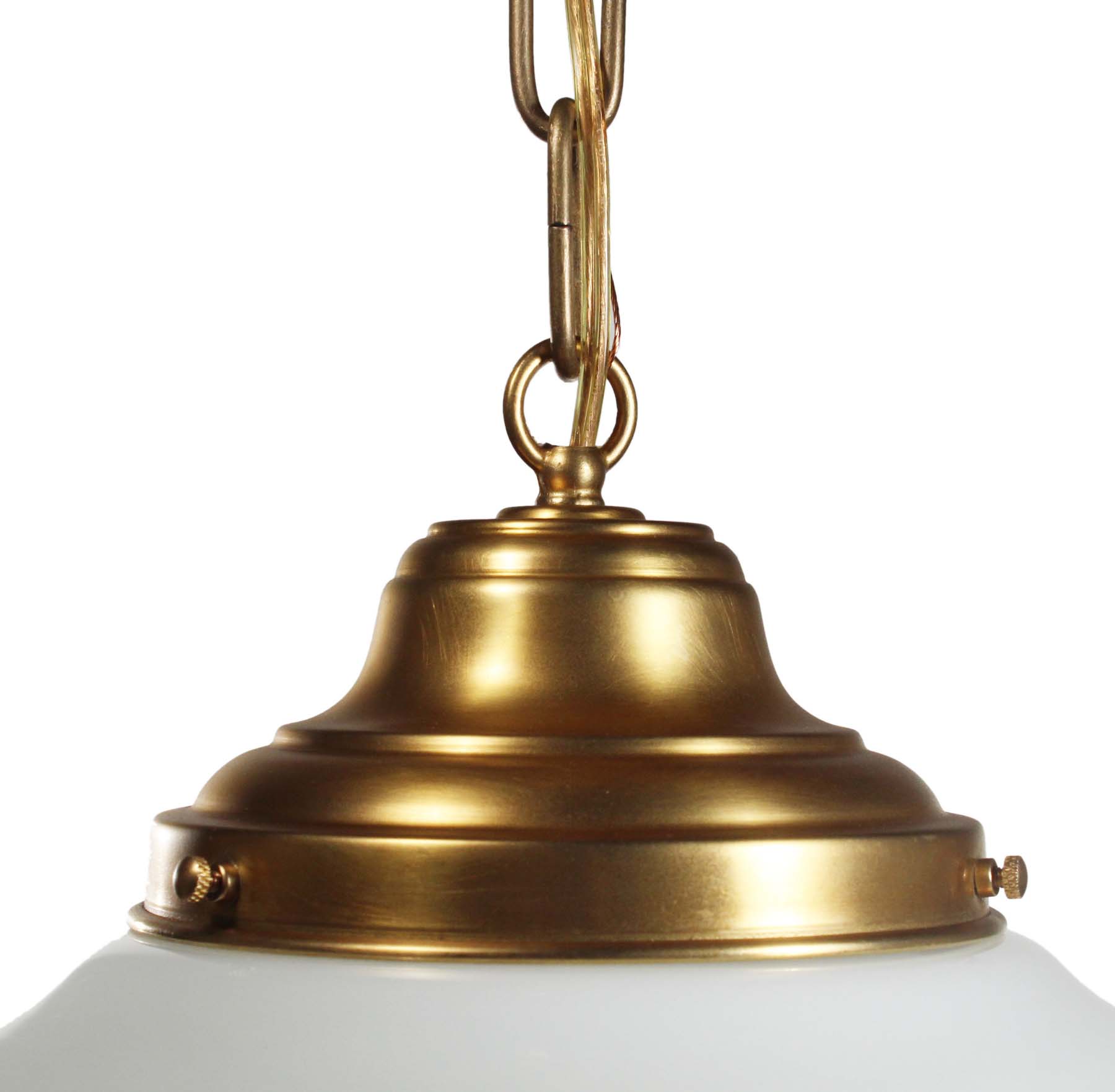 Antique Brass Schoolhouse Pendant Lights-68384