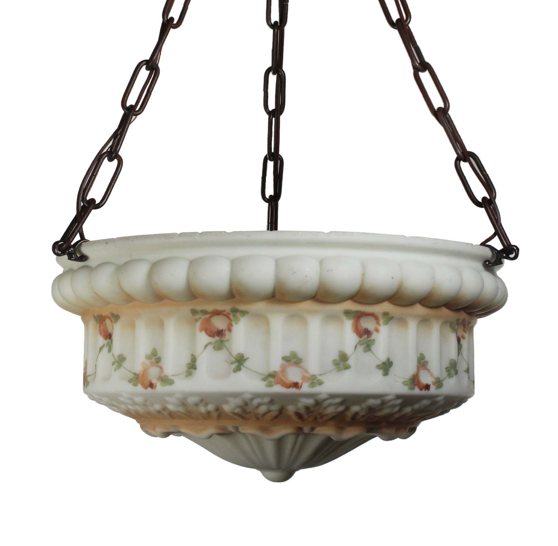 SOLD Neoclassical Inverted Dome Chandelier, Antique Lighting-0