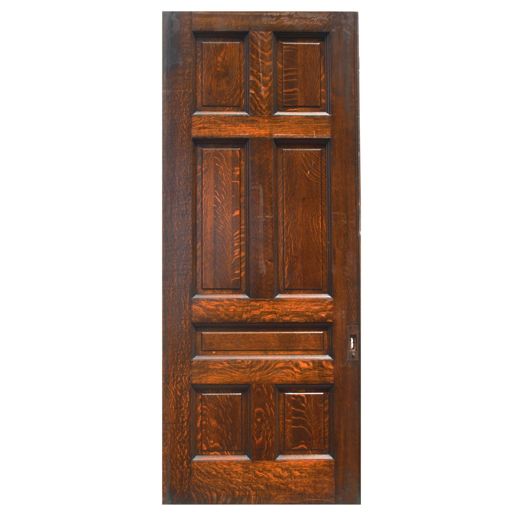 SOLD Substantial Antique 42” Oak Pocket Door, Manuel House c. 1910-0