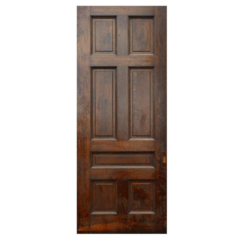 Large Antique 42” Oak Pocket Door, Manuel House c. 1910-0 Large Antique 42” Oak Pocket Door, Manuel House c. 1910-0