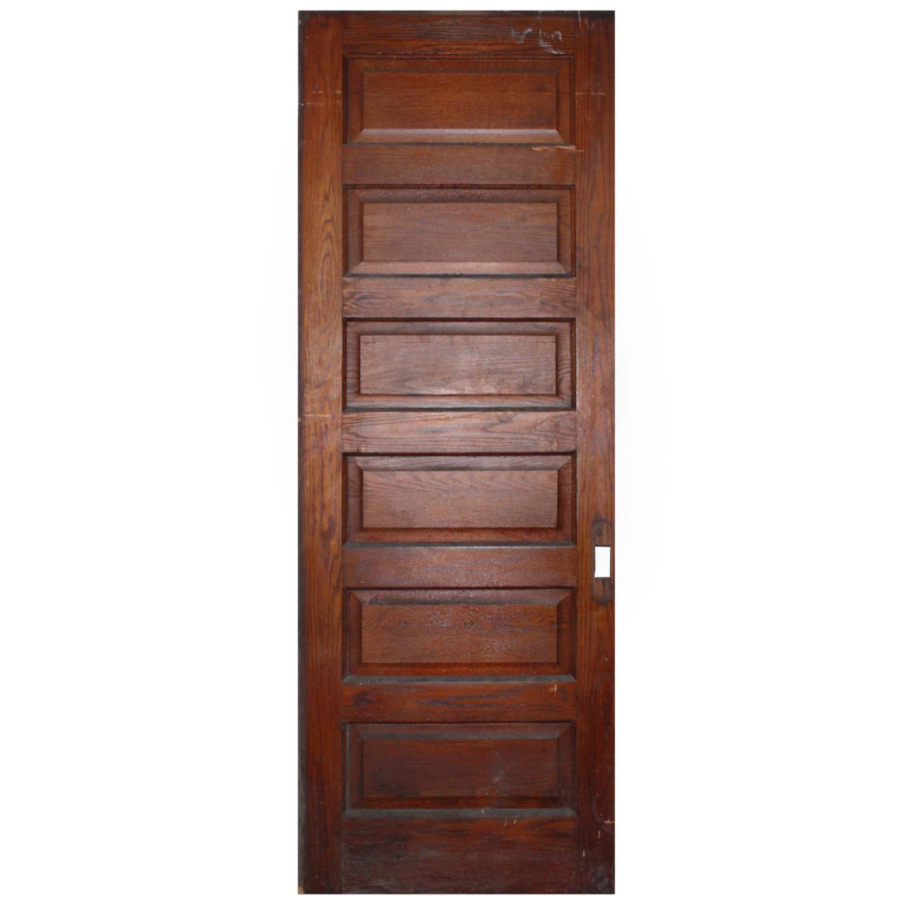 SOLD Salvaged 32” Oak Pocket Door-0