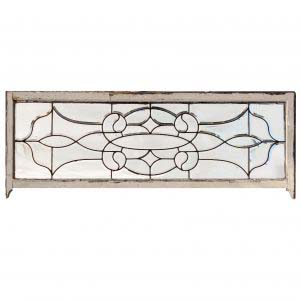 Antique American Leaded & Beveled Glass Transom-0