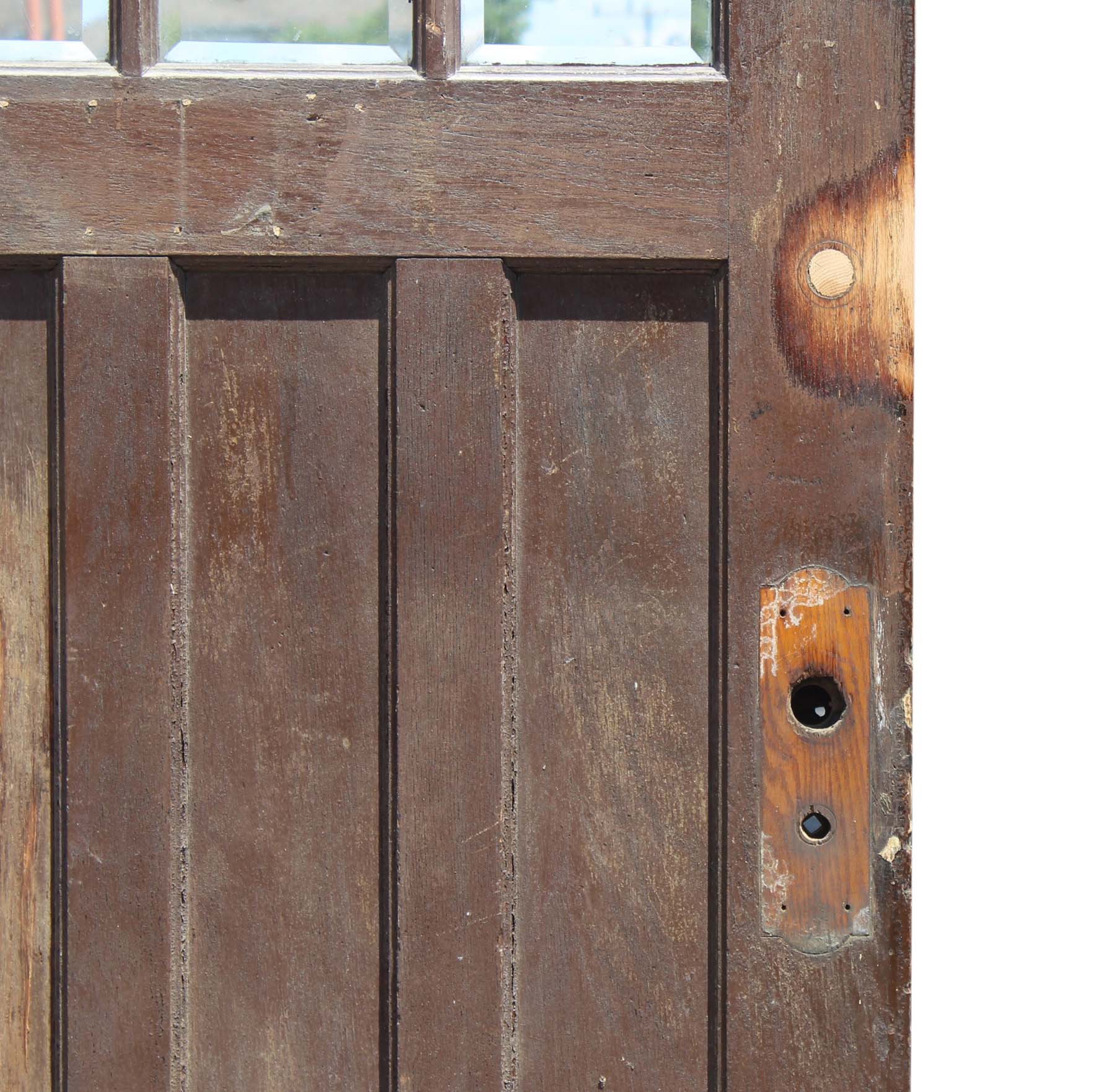 SOLD Reclaimed 34” Door with Beveled Glass-68619