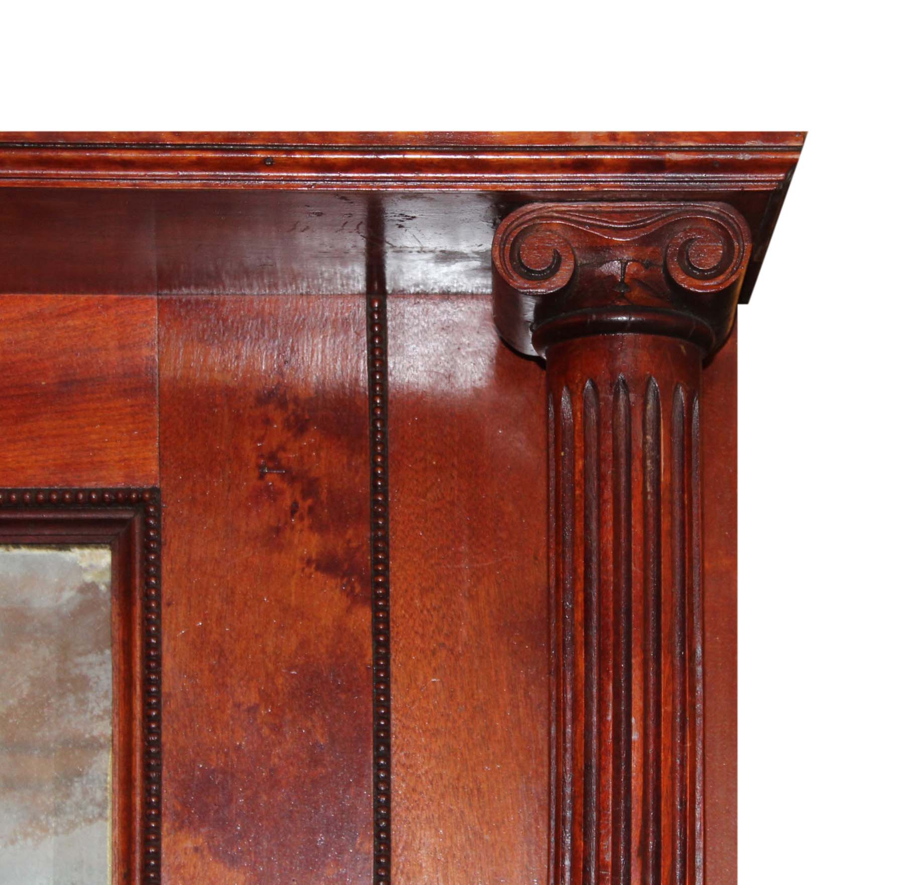 SOLD Antique Fireplace Mantel with Beveled Mirror, c. 1905-68900