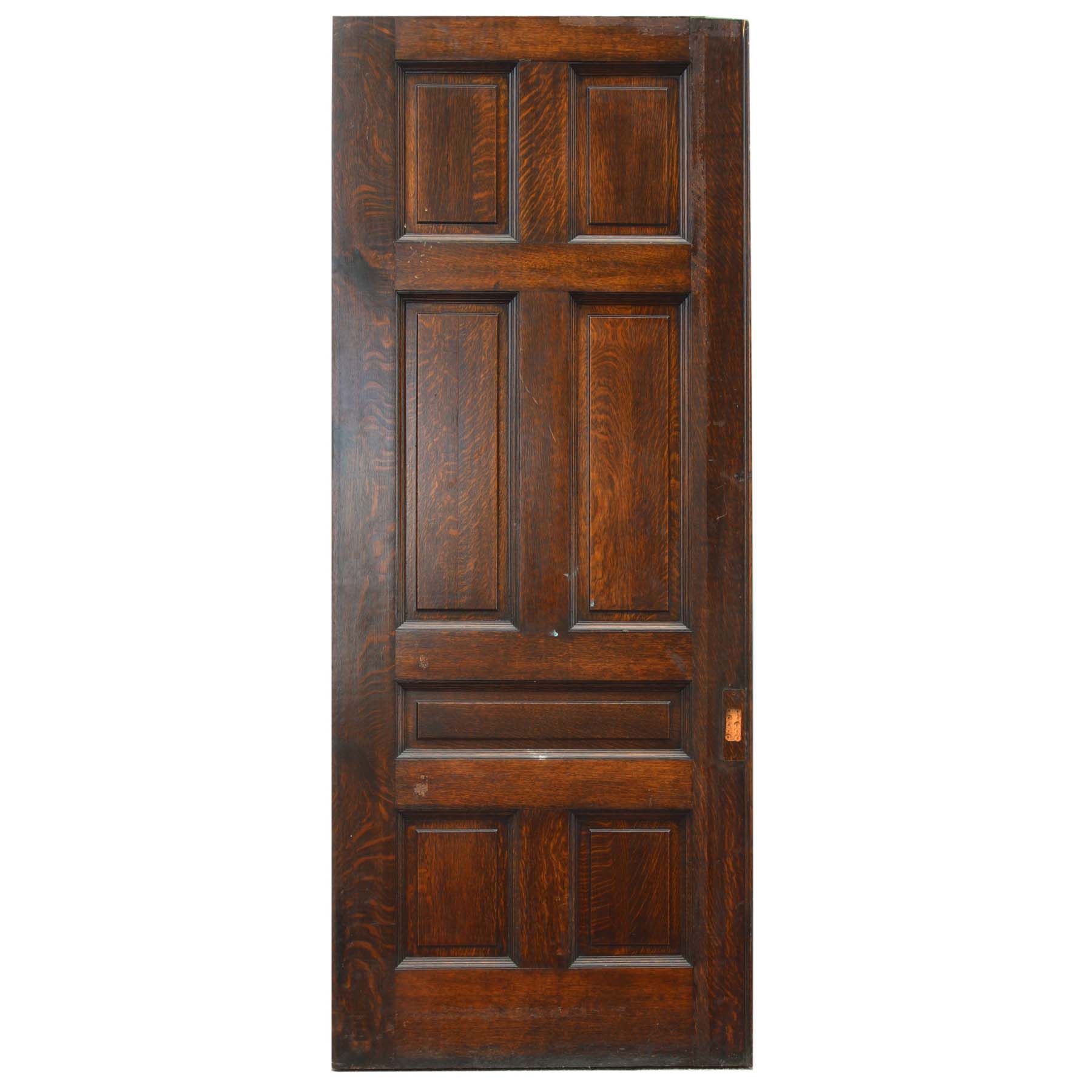 Heavy Antique 42” Oak Pocket Door, Manuel House c. 1910-0