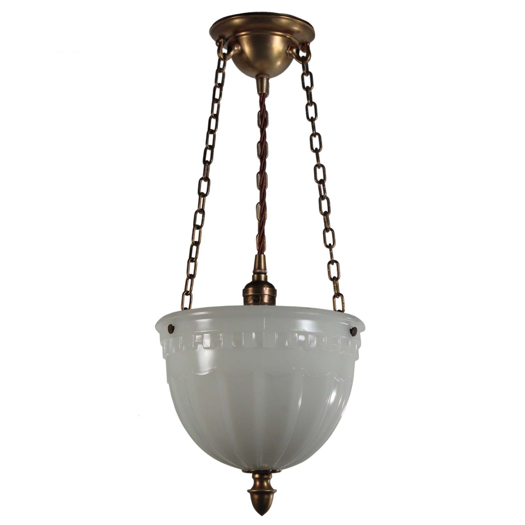 SOLD Antique Inverted Dome Pendant Lights, c. 1913-69008