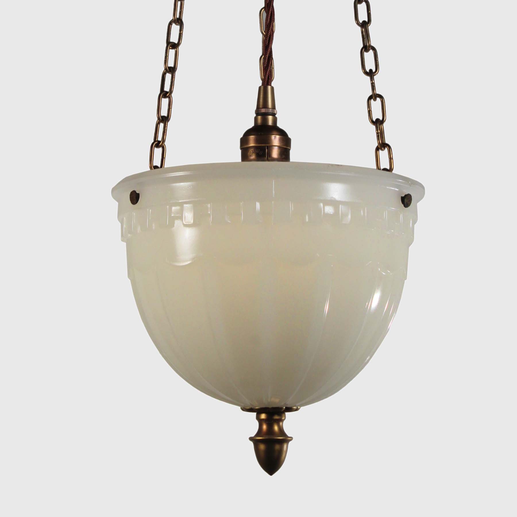 SOLD Antique Inverted Dome Pendant Lights, c. 1913-69009