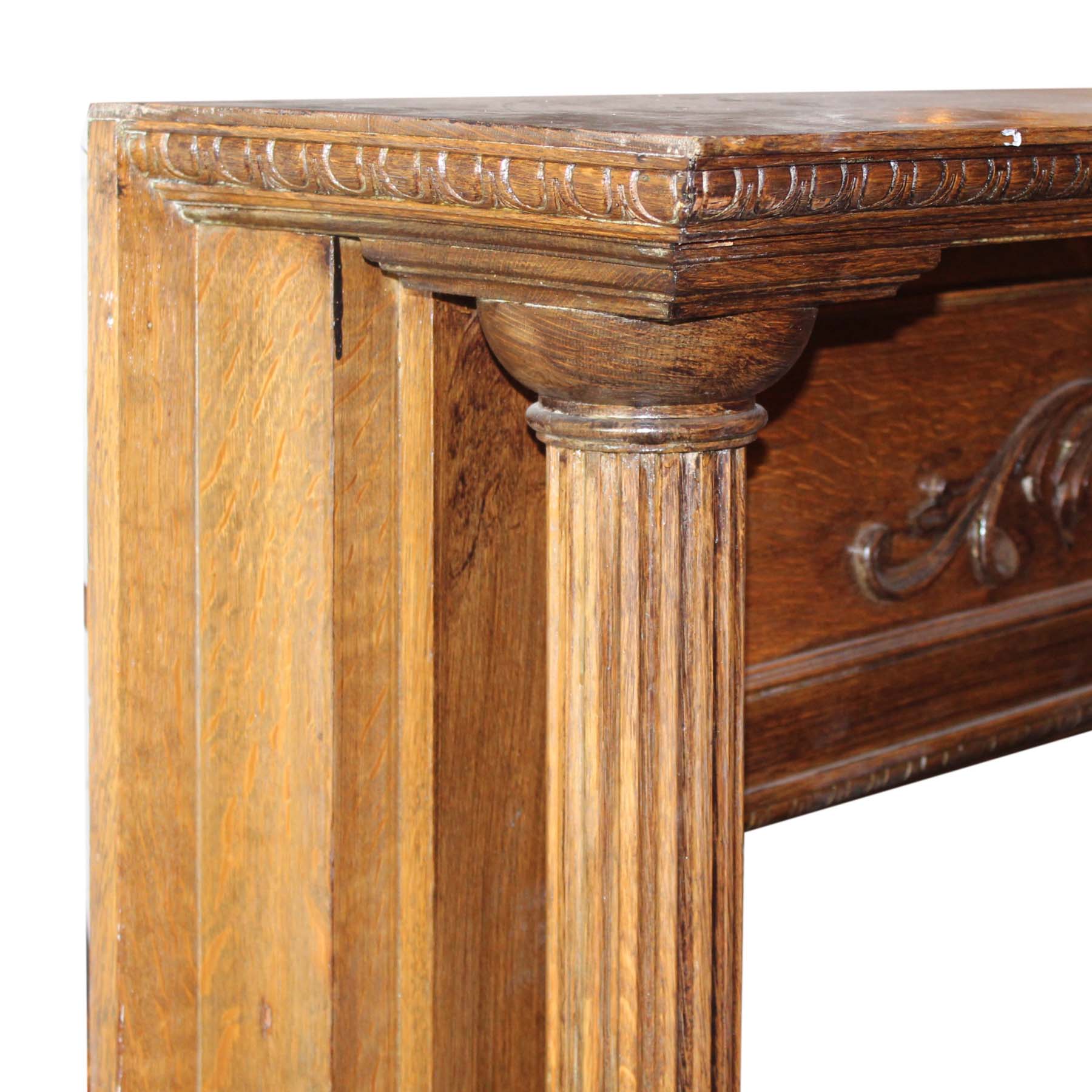 SOLD Antique Oak Fireplace Mantel, Manuel House c. 1910-68910