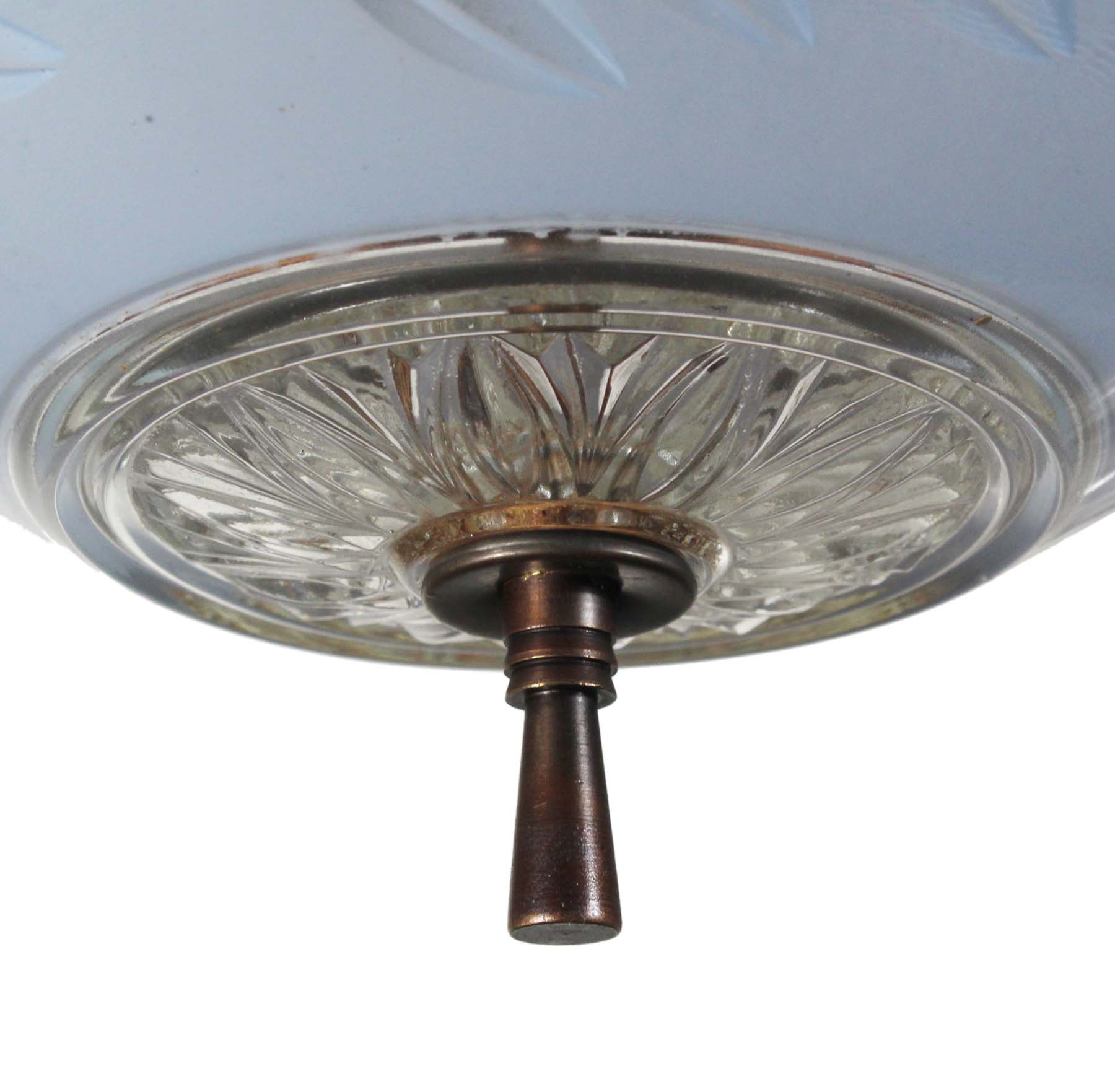 SOLD Vintage Semi-Flush Mount with Original Glass Shade-68851