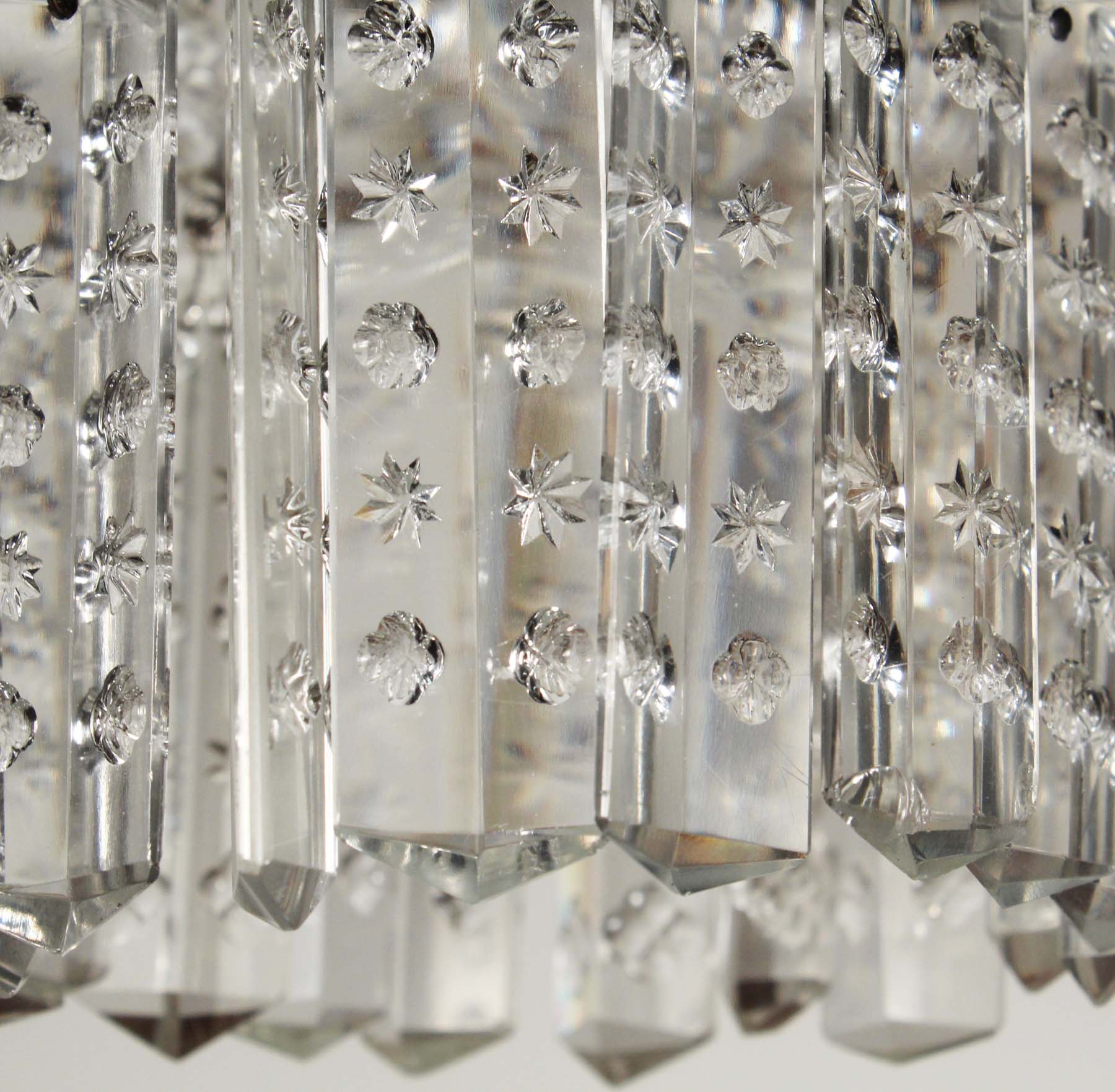 SOLD Antique Brass Pendant Lights with Prisms, c. 1915-68712