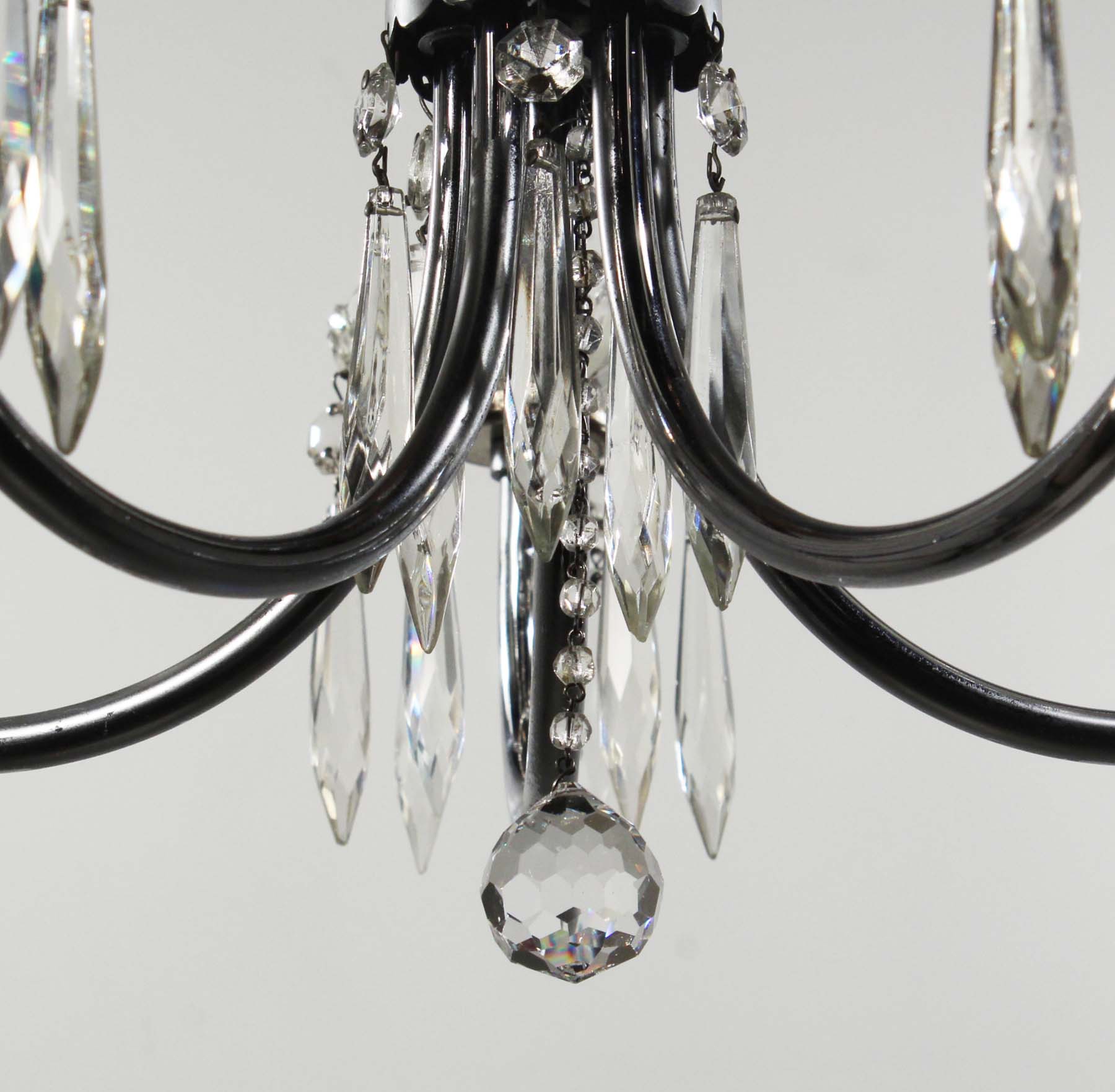 SOLD Antique Five-Light Chandelier with Prisms, Early 1900’s-68767