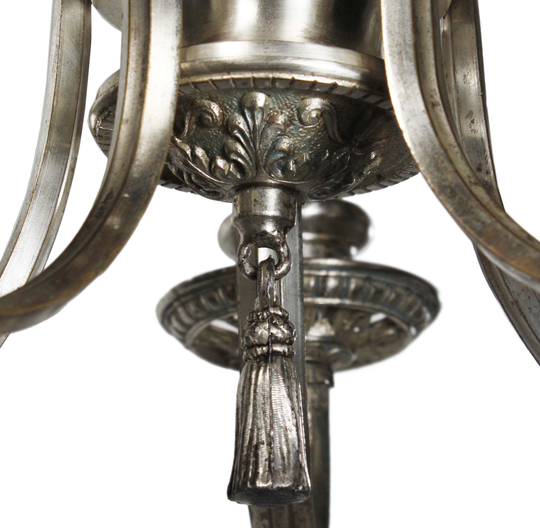 SOLD Antique Five-Light Silver Plated Chandelier, c. 1910-68604