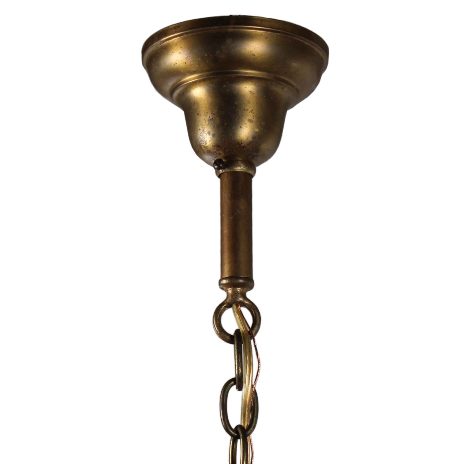 SOLD Antique Bronze Lantern with Wavy Glass -68673