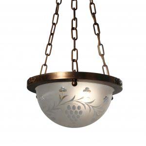 Antique Inverted Dome Chandelier with Grapes-0