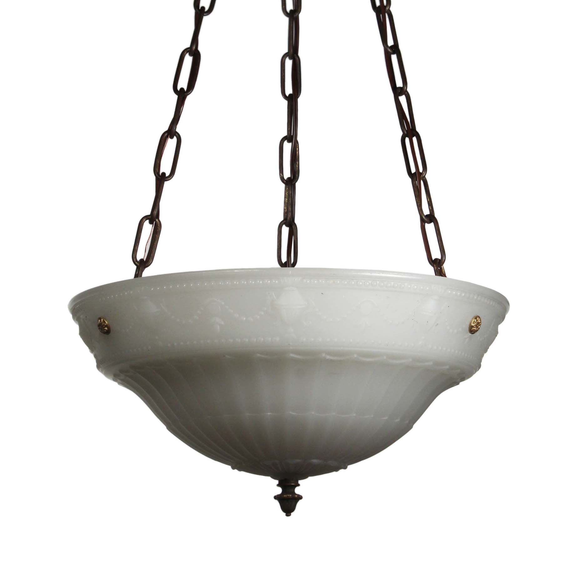 SOLD Antique Neoclassical Inverted Dome Chandelier, c. 1915-0