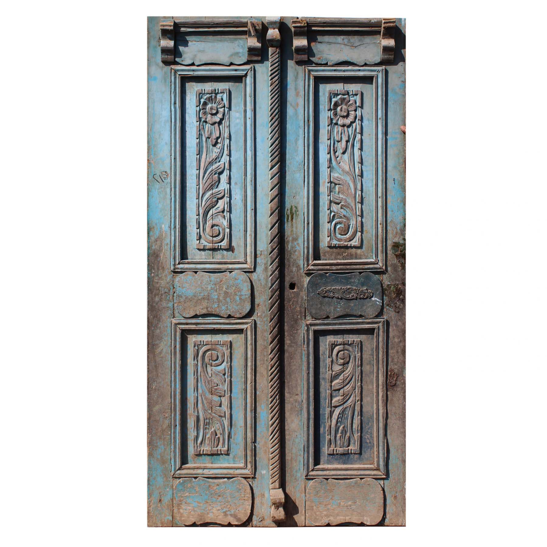 SOLD Pair of 43” Antique Carved French Doors-0