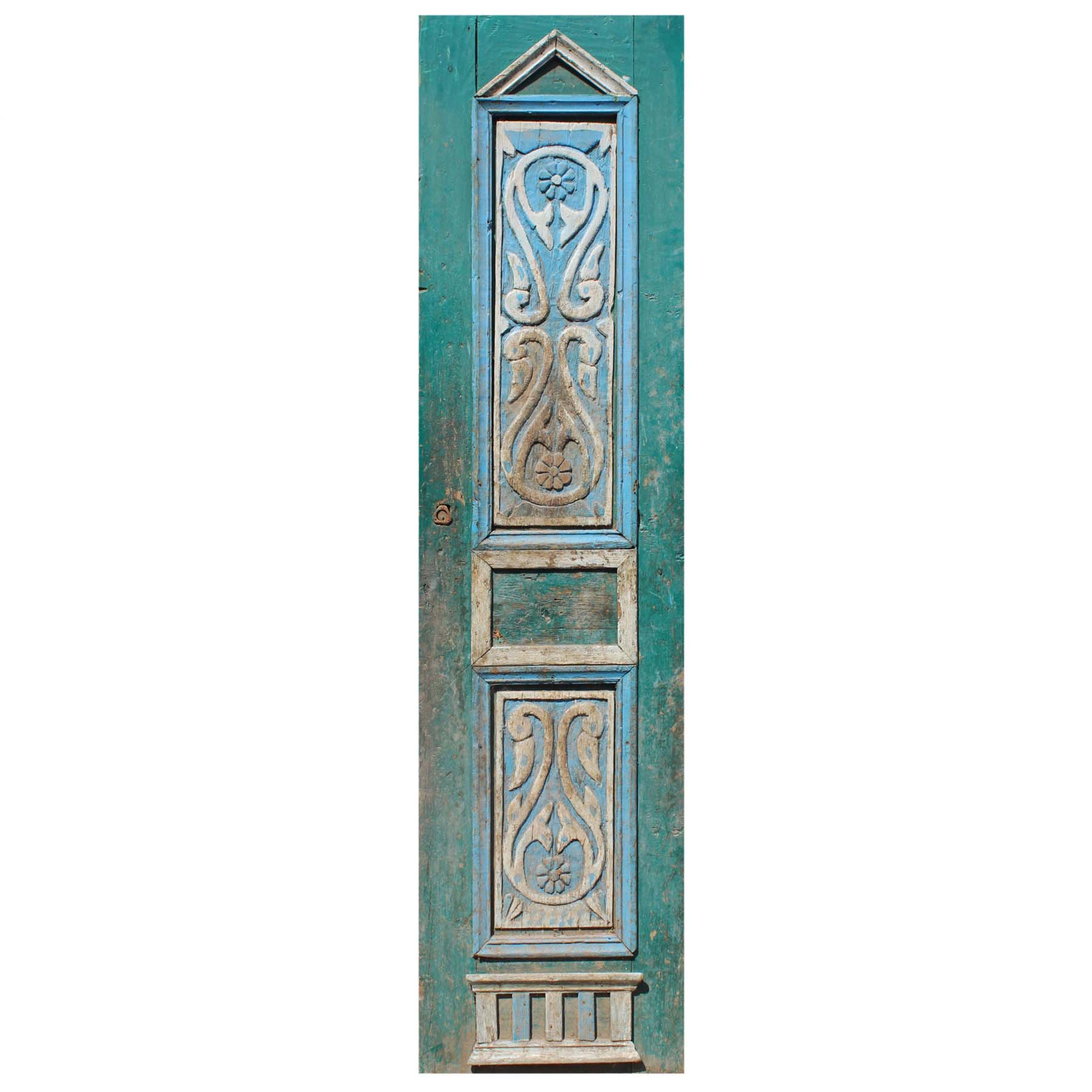 SOLD Reclaimed 24" French Colonial Door with Carved Panels-0