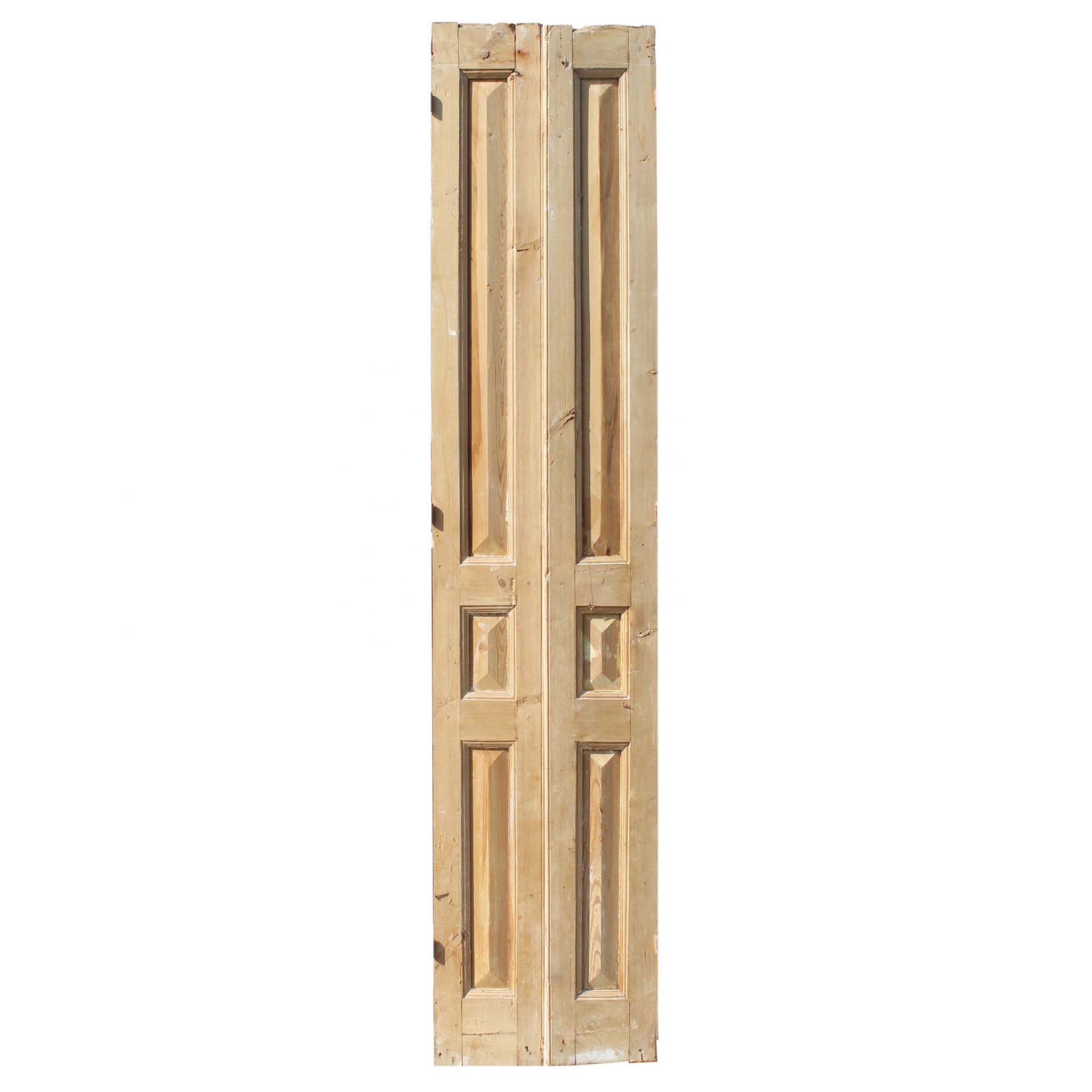SOLD Reclaimed 21” Pair of Carved French Doors-69131