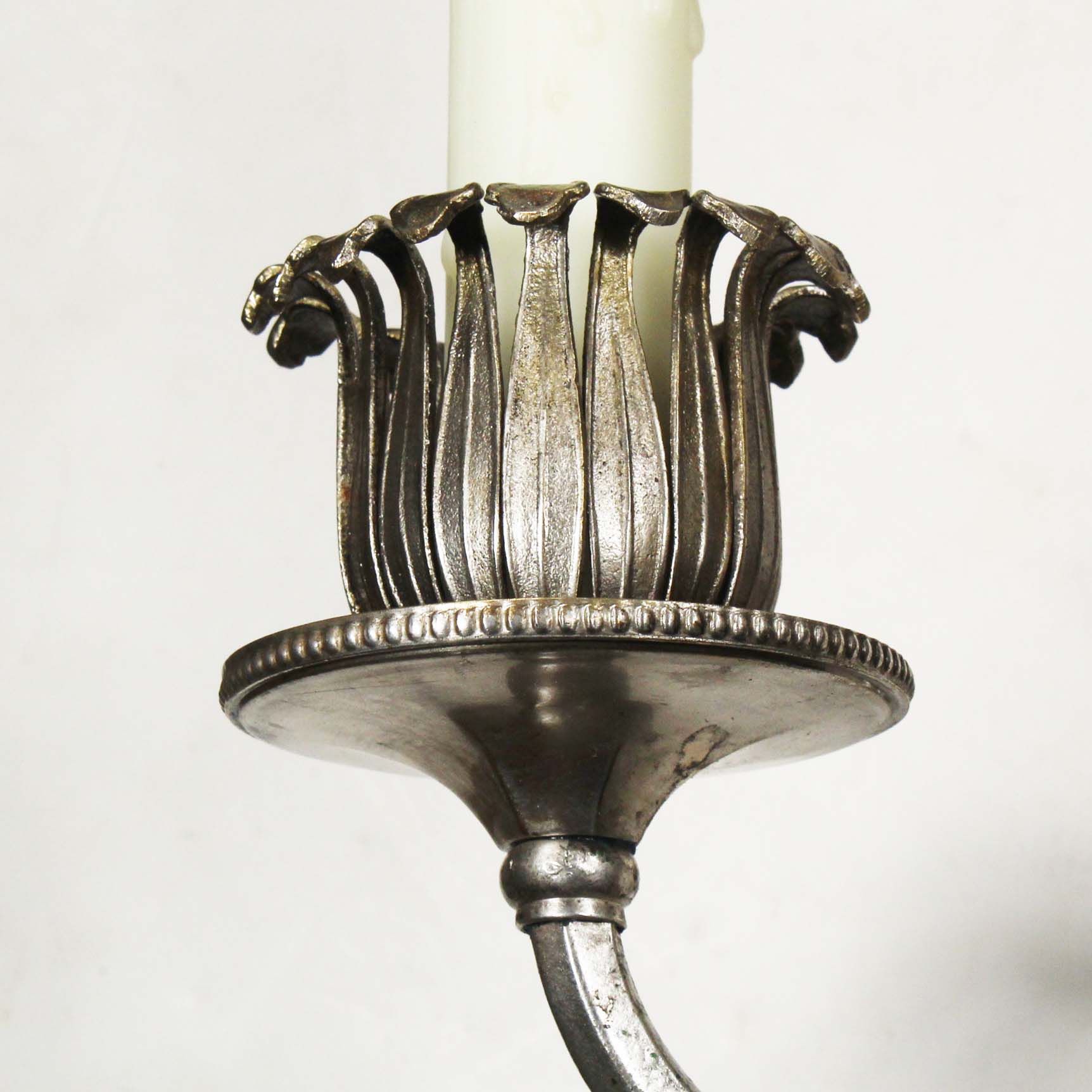 Matching Pairs of Antique Silver-Plated Three-Arm Sconces, c. 1905-69182