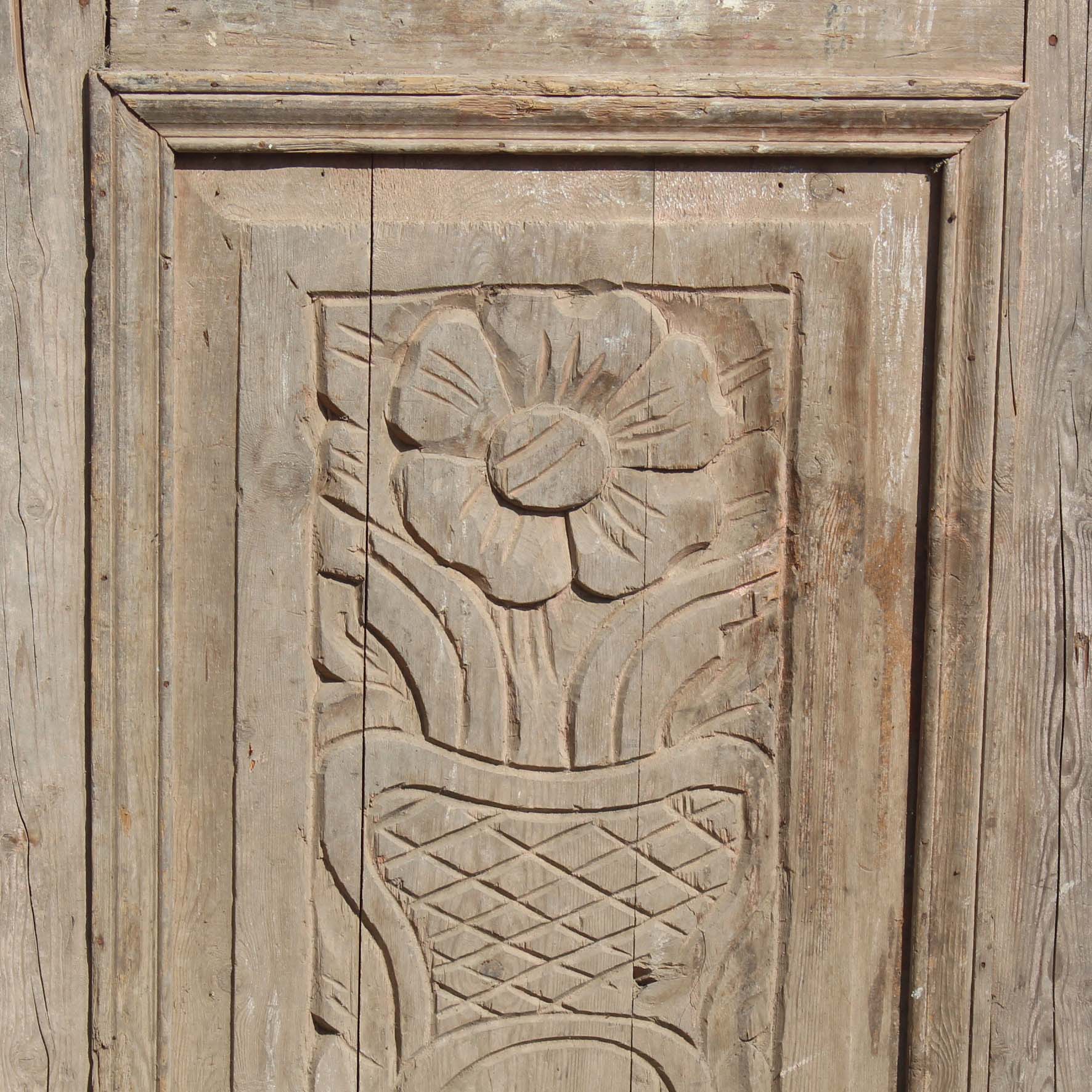 SOLD Salvaged 29” Door with Carved Details-69155
