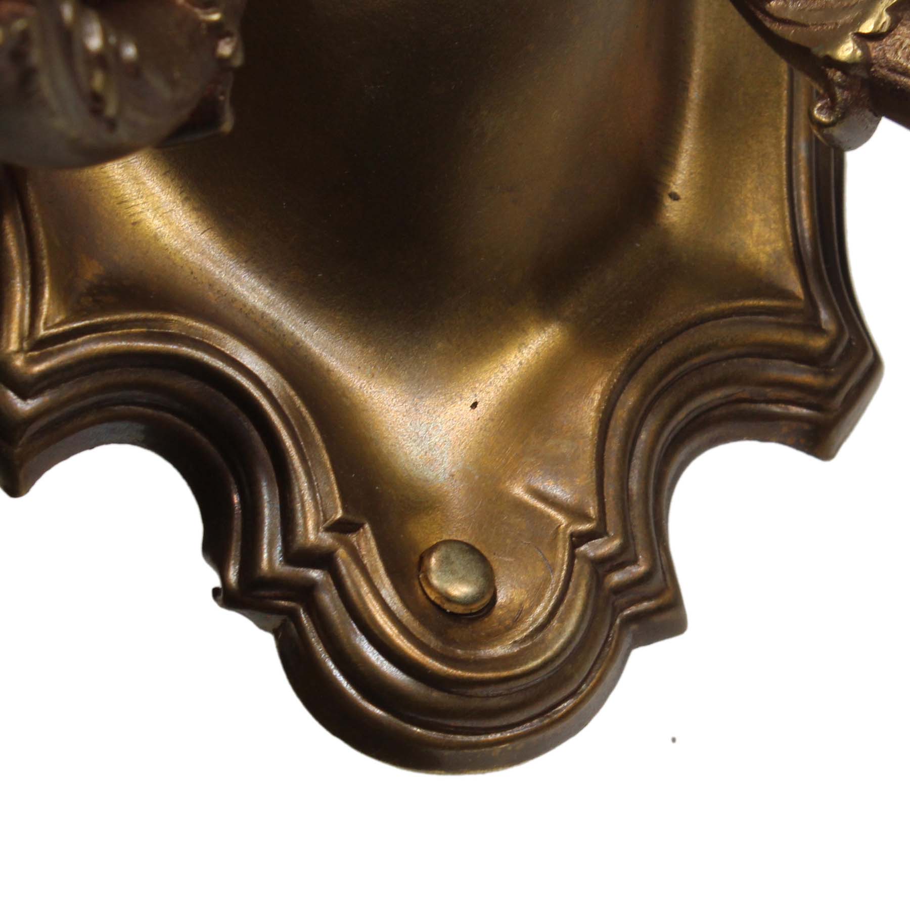 SOLD Set of Antique Double-Arm Sconces in Brass-69193