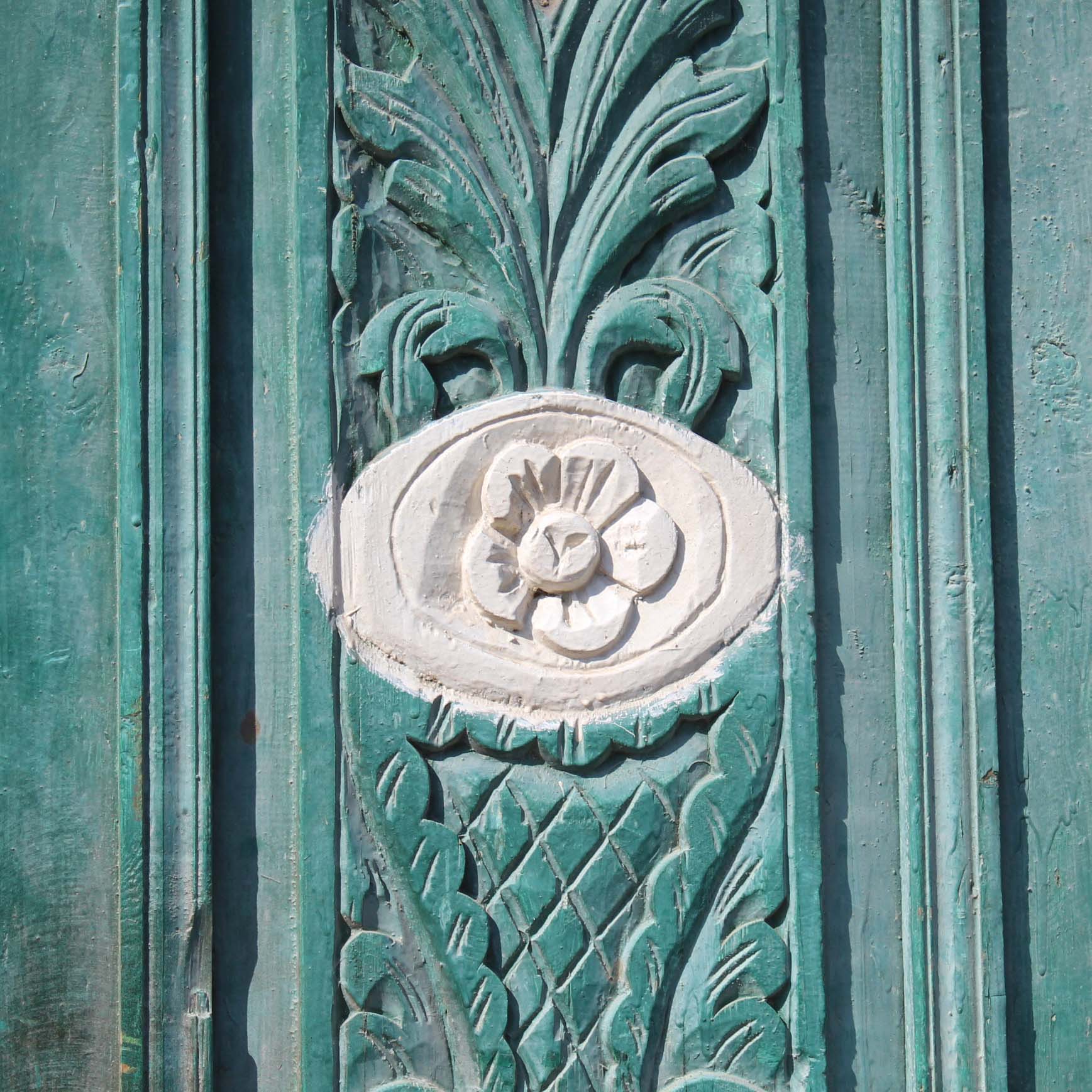 Antique 26” Door with Carved Details-69213