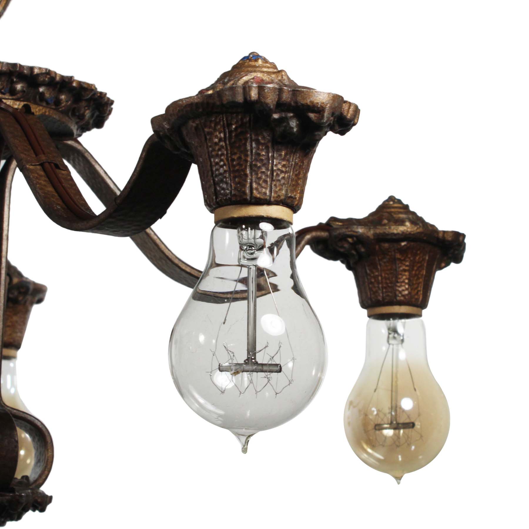 SOLD Antique Five-Light Chandelier, Signed Riddle Co.-69250