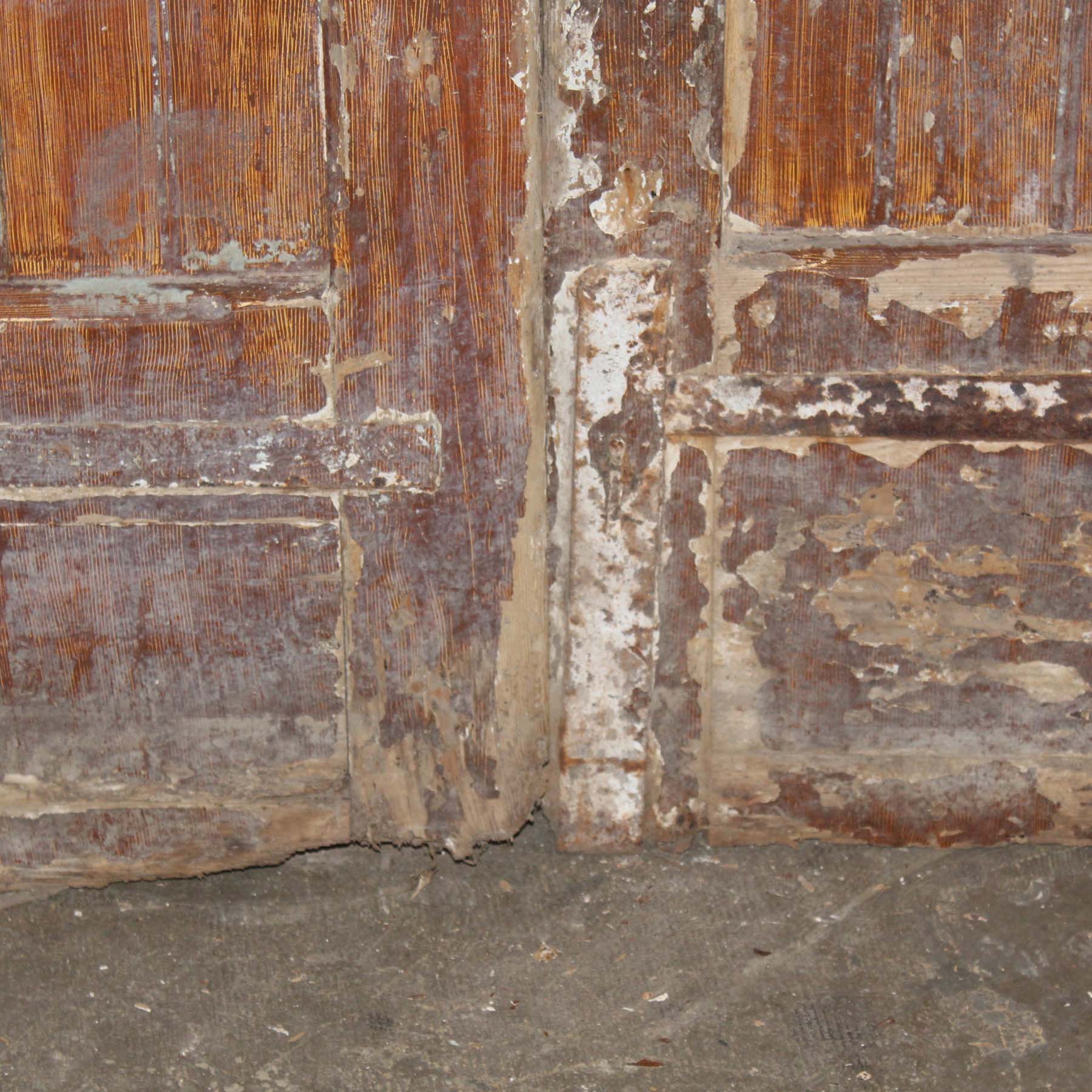 SOLD Substantial Pair of Antique 55” French Colonial Doors with Iron Inserts-69294