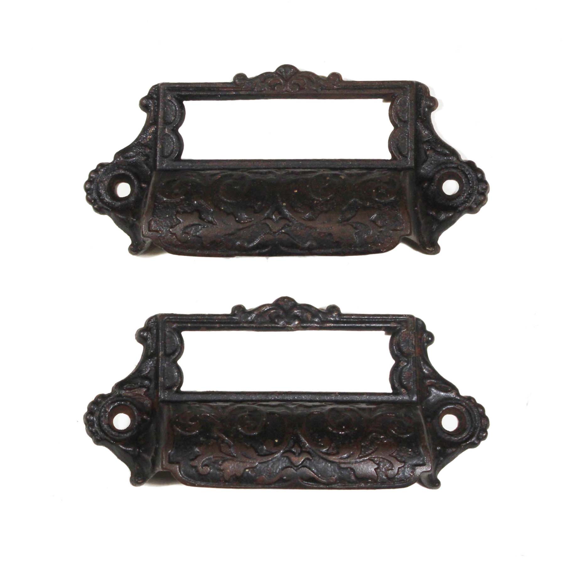 Antique Eastlake Cast Iron Apothecary Pulls, c. 1880’s-0