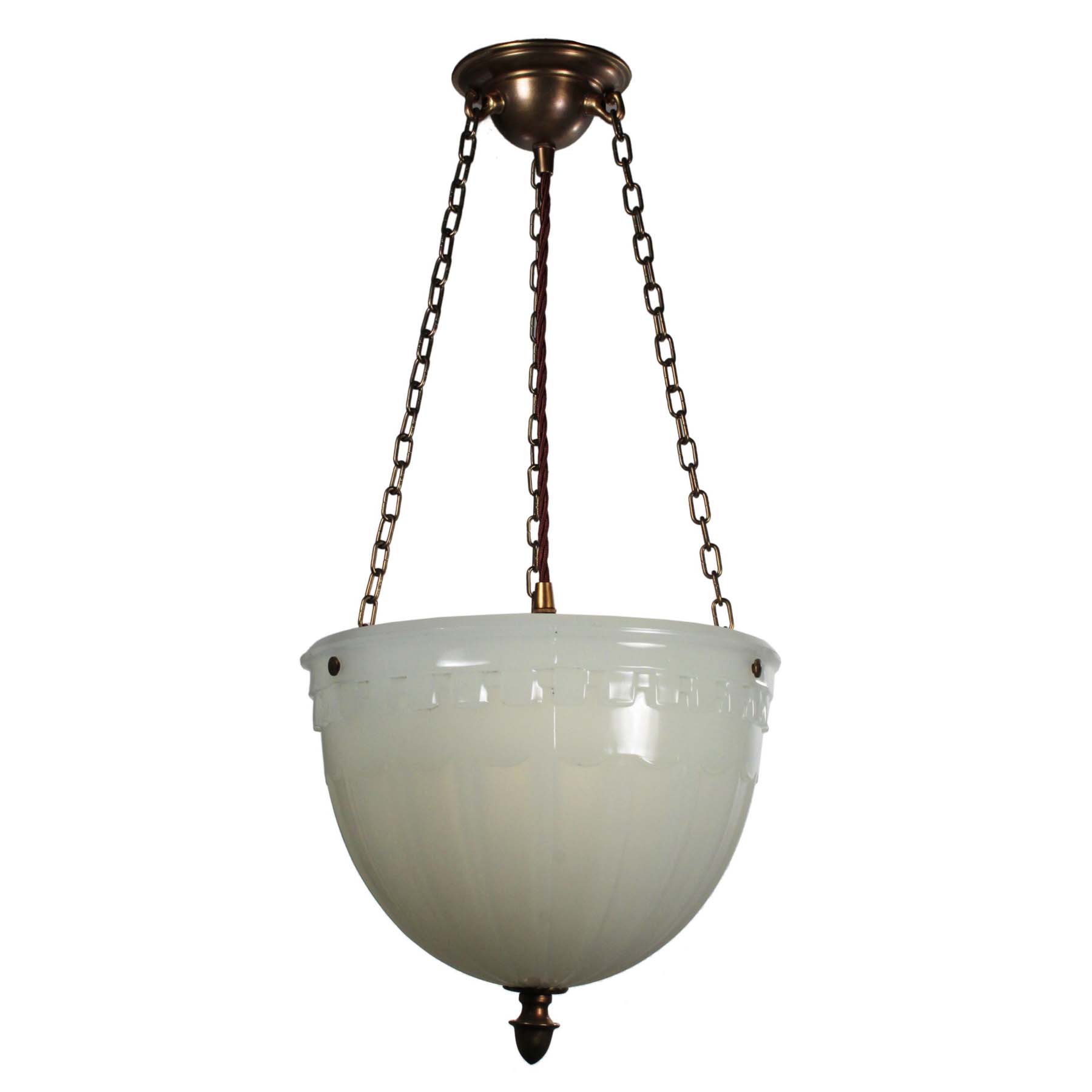 SOLD Antique Neoclassical Inverted Dome Light, Luminous Unit Co.-0