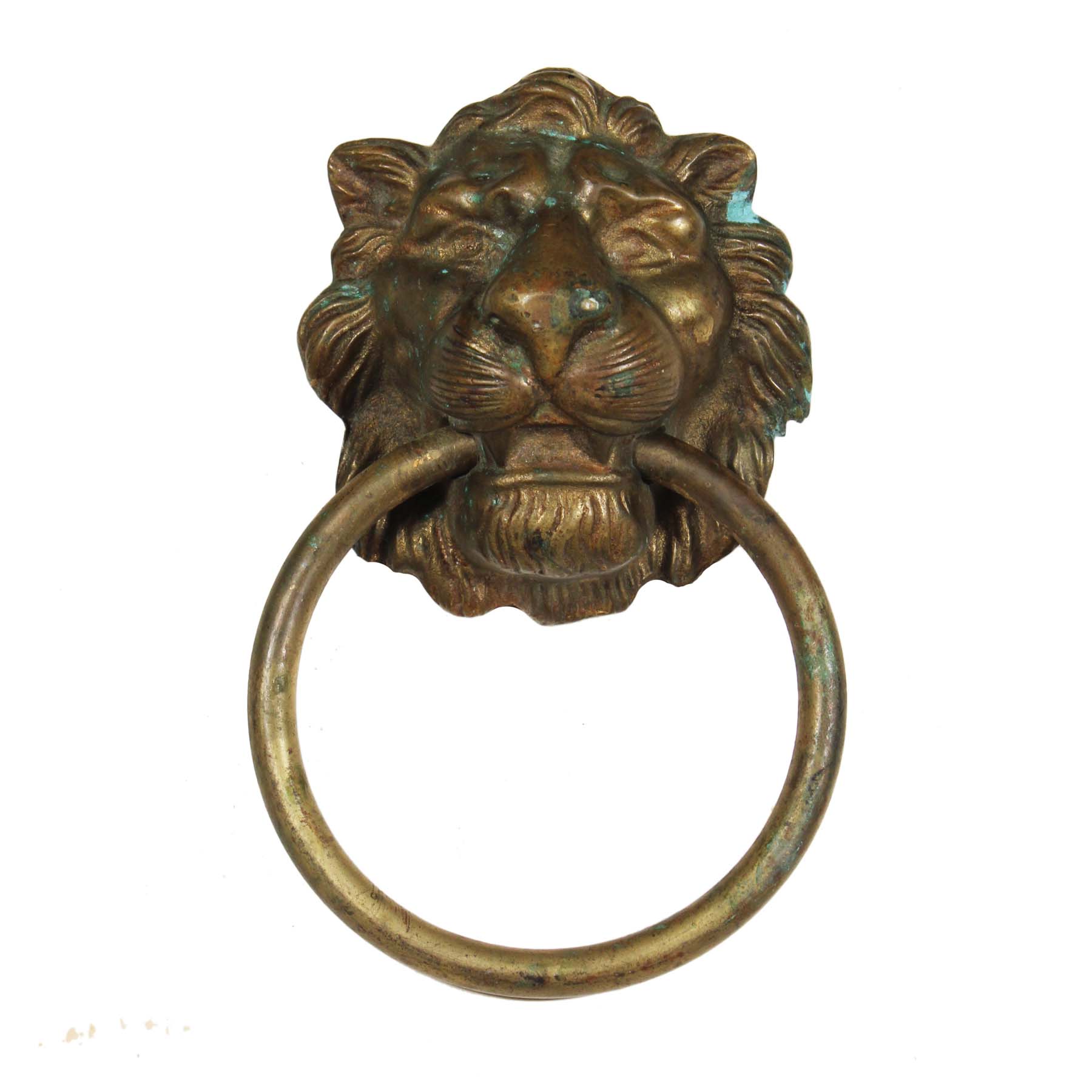 SOLD Vintage Brass Lion Door Knocker-0