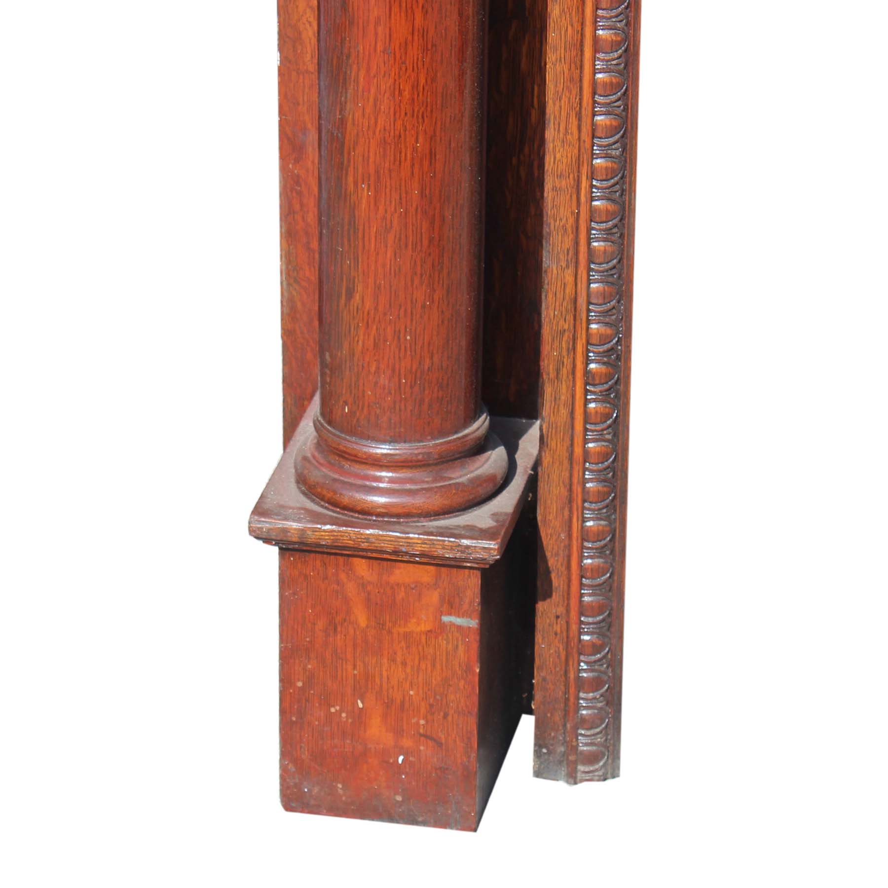 SOLD Antique Oak Fireplace Mantel, Manuel House c.1910-69456