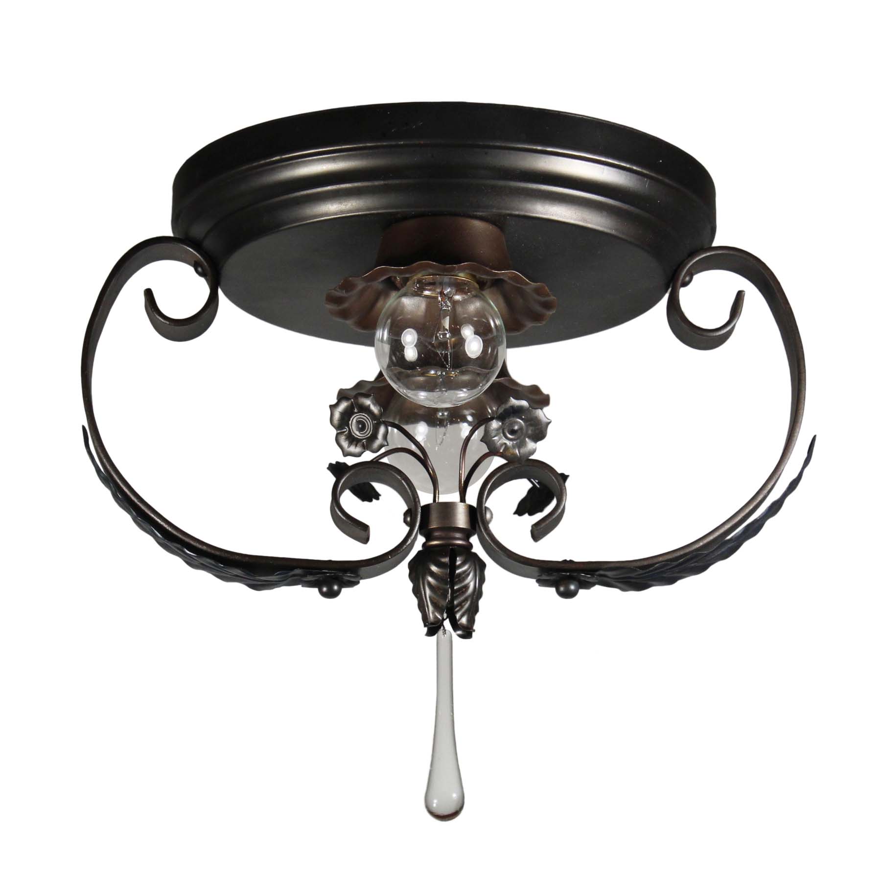 SOLD Antique Two-Light Flush Mount Fixtures, Early 1900’s-69493