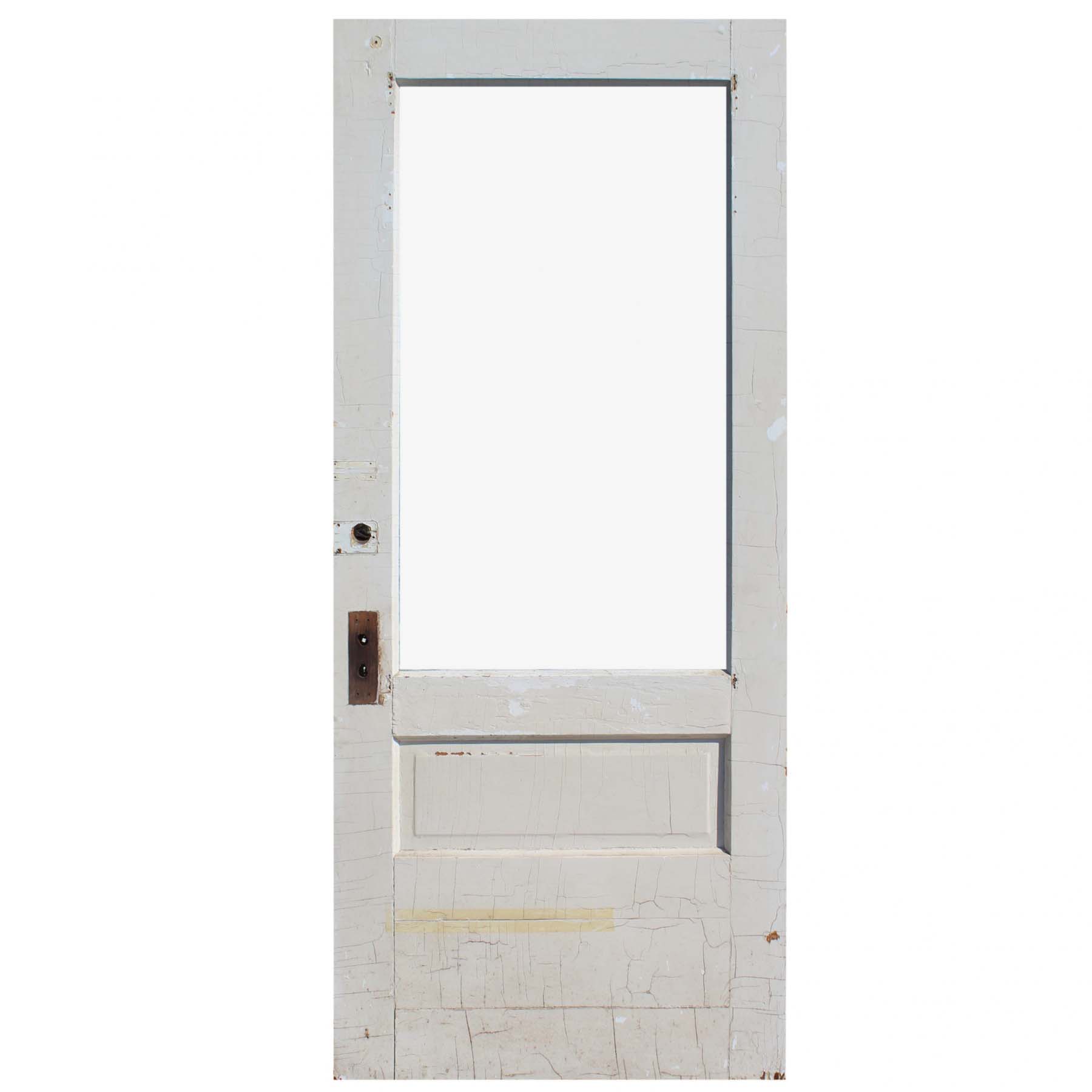 SOLD Reclaimed 35” Antique Farmhouse Door with Glass-69533