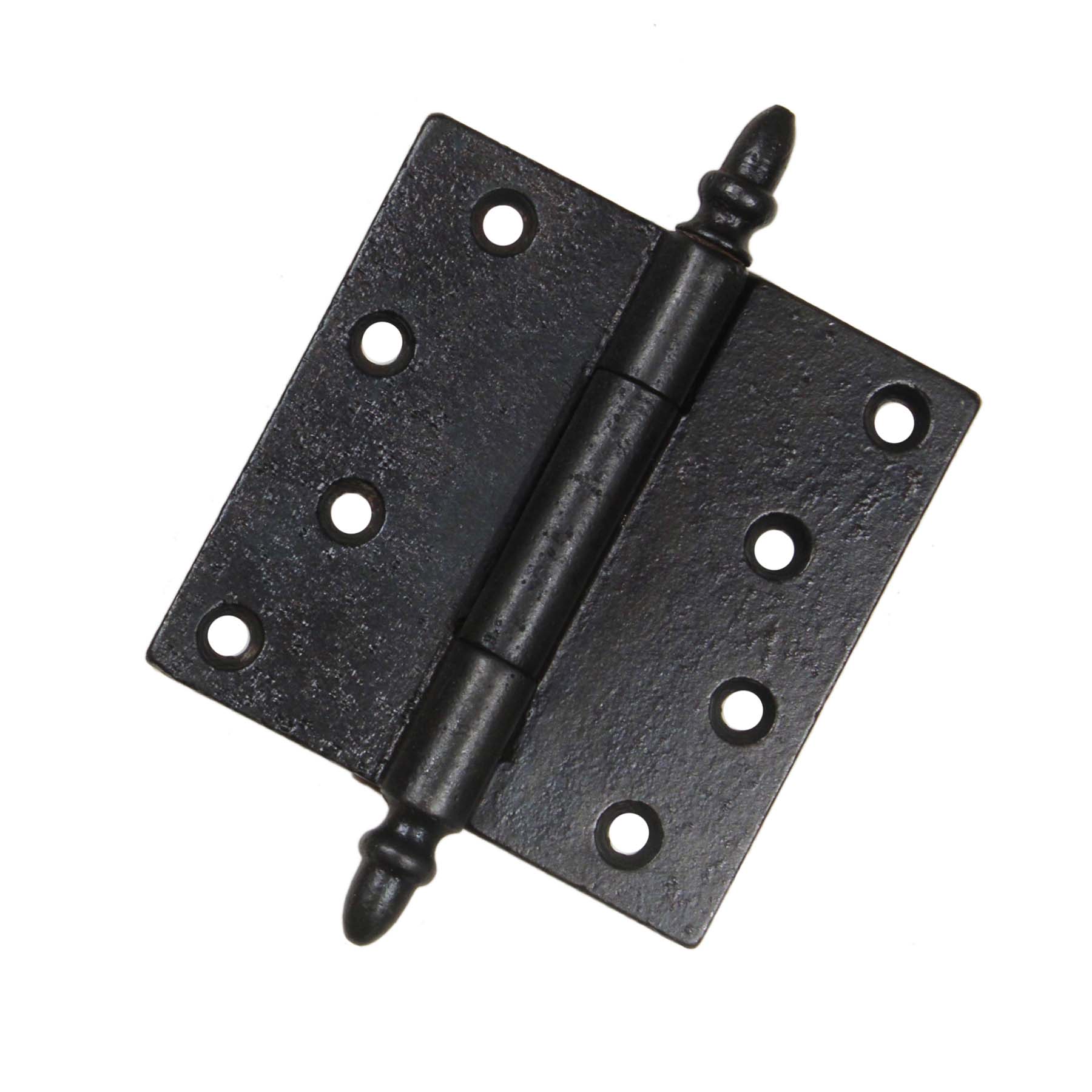 Antique 4” Hinge Pair with Stylized Finials-69589