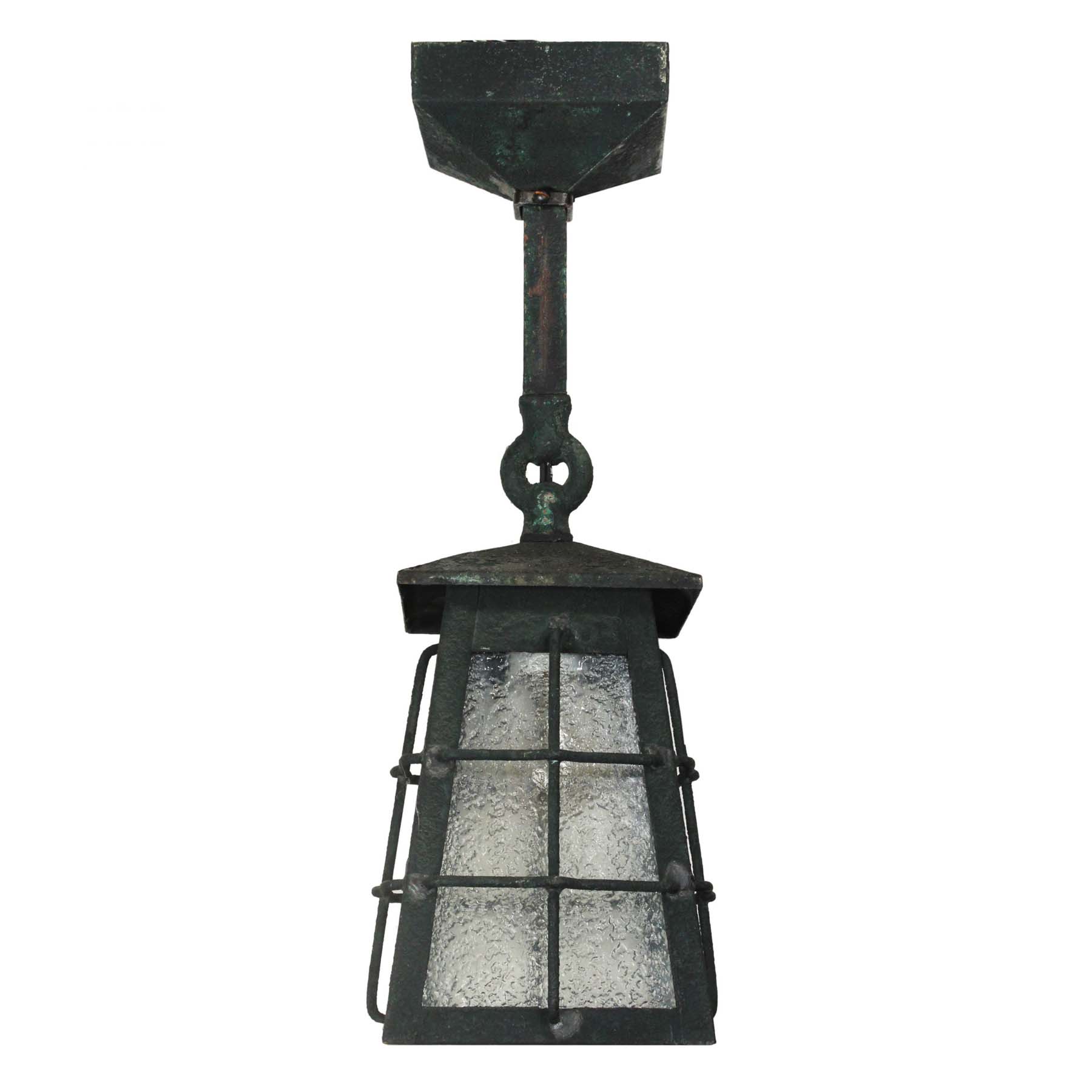 Antique Copper Lantern with Granite Glass-69635