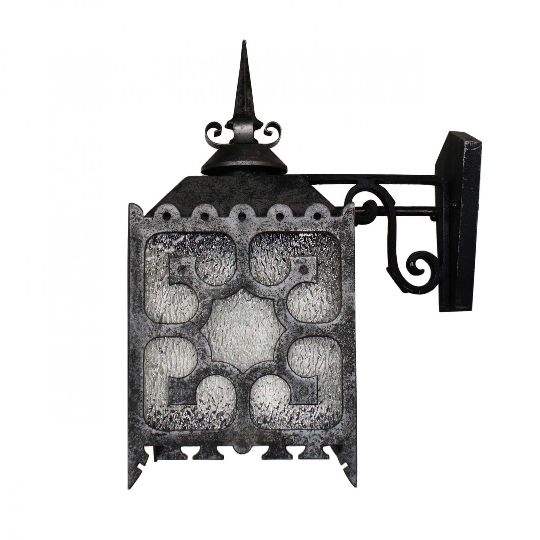 SOLD Large Exterior Vintage Sconce with Granite Glass-69654