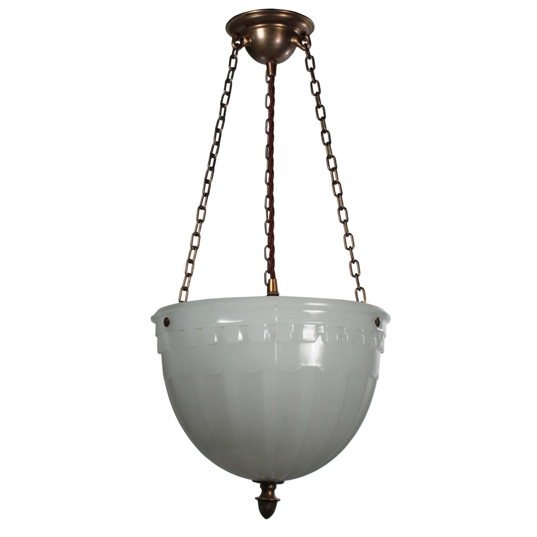 SOLD Antique Neoclassical Inverted Dome Light, Luminous Unit Co.-69817