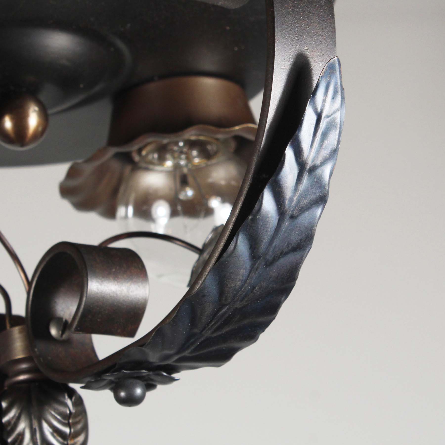 SOLD Antique Two-Light Flush Mount Fixtures, Early 1900’s-69496
