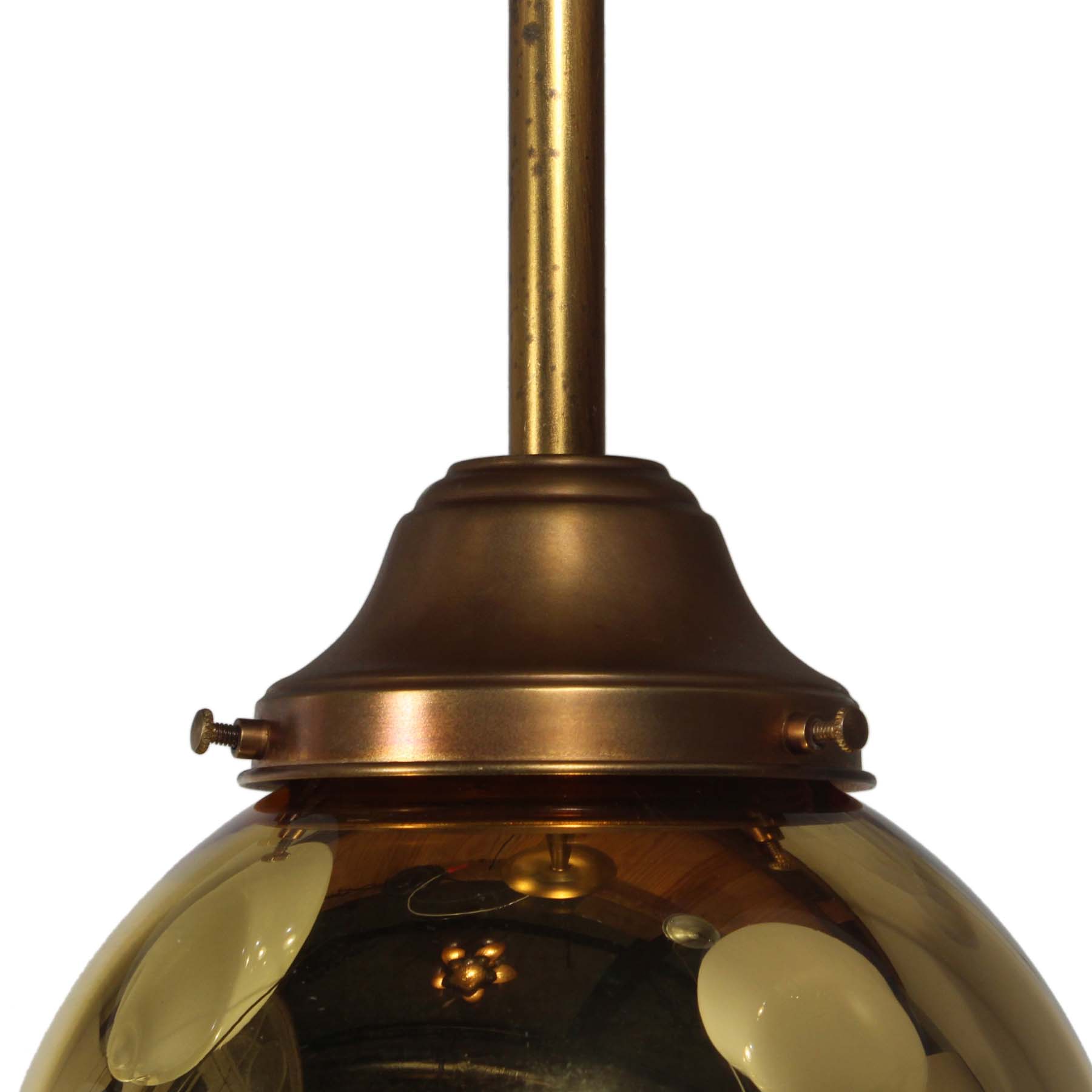 SOLD Mirrored Glass Ball Pendant Lights, Vintage Lighting-69599
