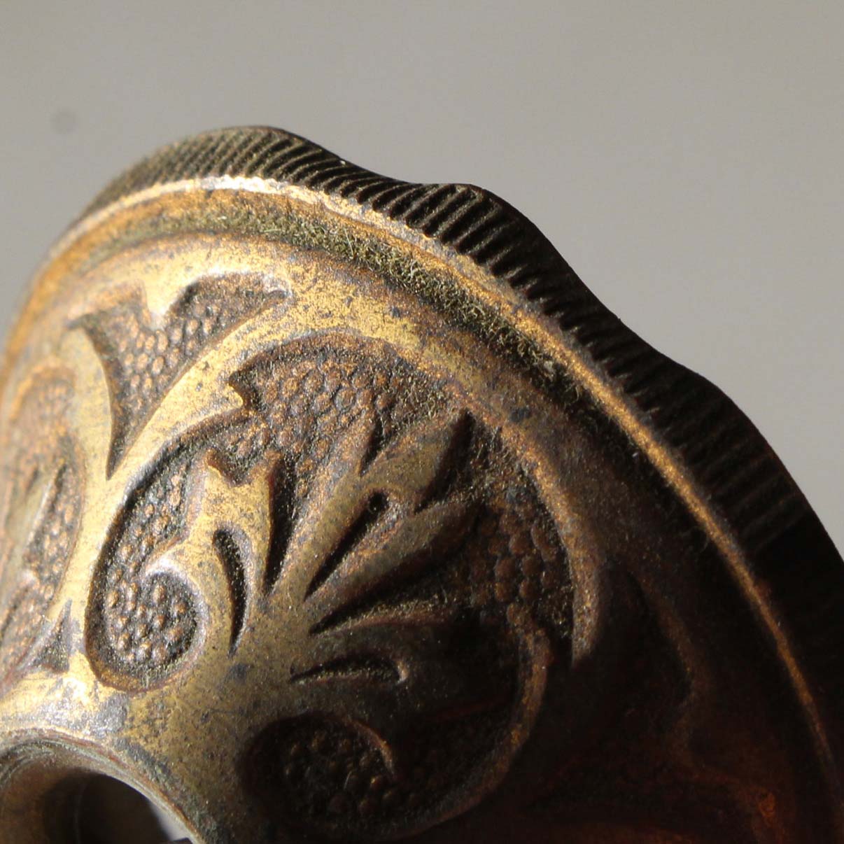 SOLD Antique Eastlake Drop Pulls, Brass & Wood-69721